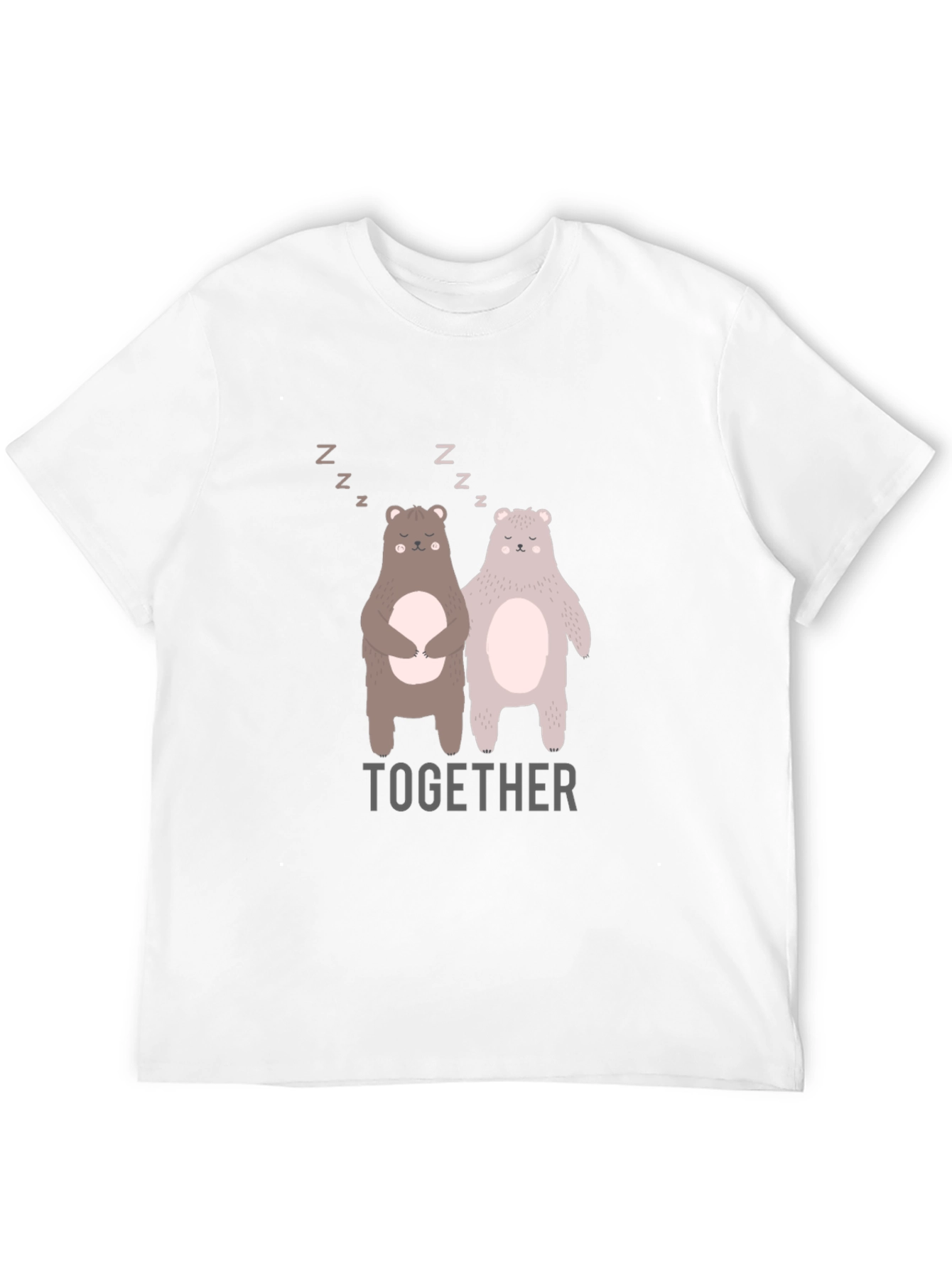 Black Bear Together Graphic Tee - Black Cotton Blend view 12