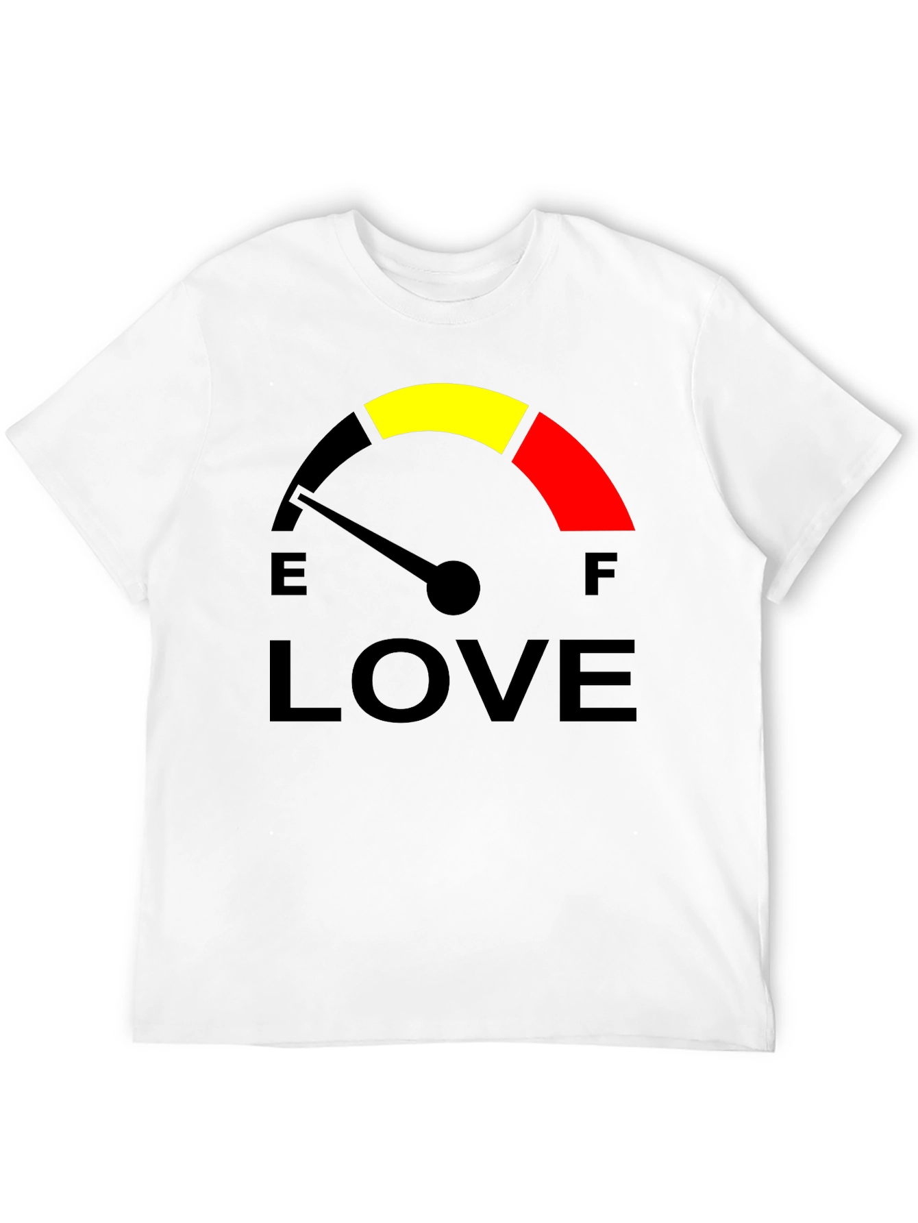 Black Love Meter T-Shirt - Full of Love Graphic Tee view 12