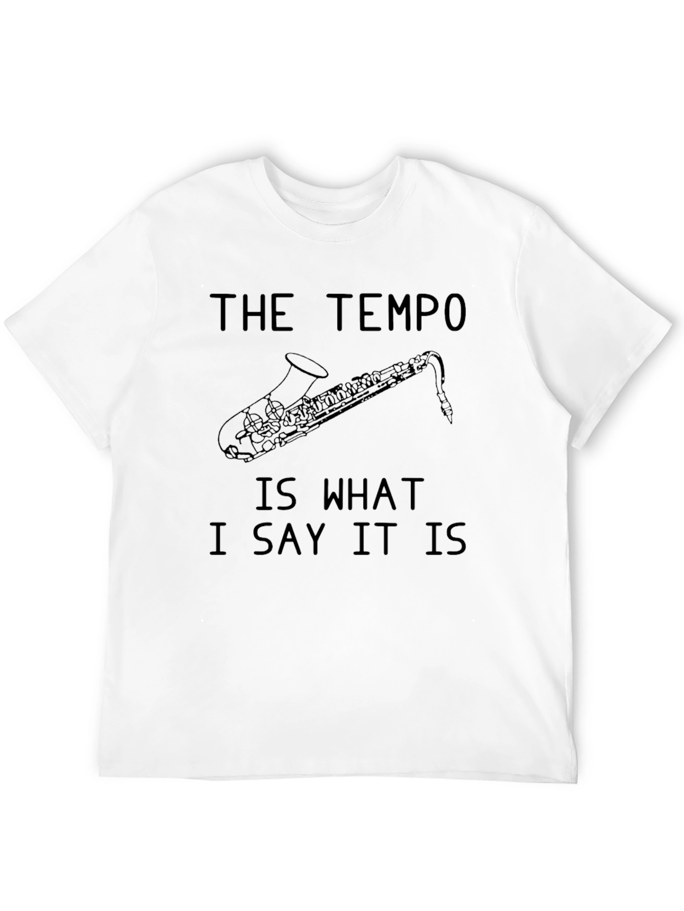Black Tempo Saxophone T-Shirt - Musician Apparel view 12