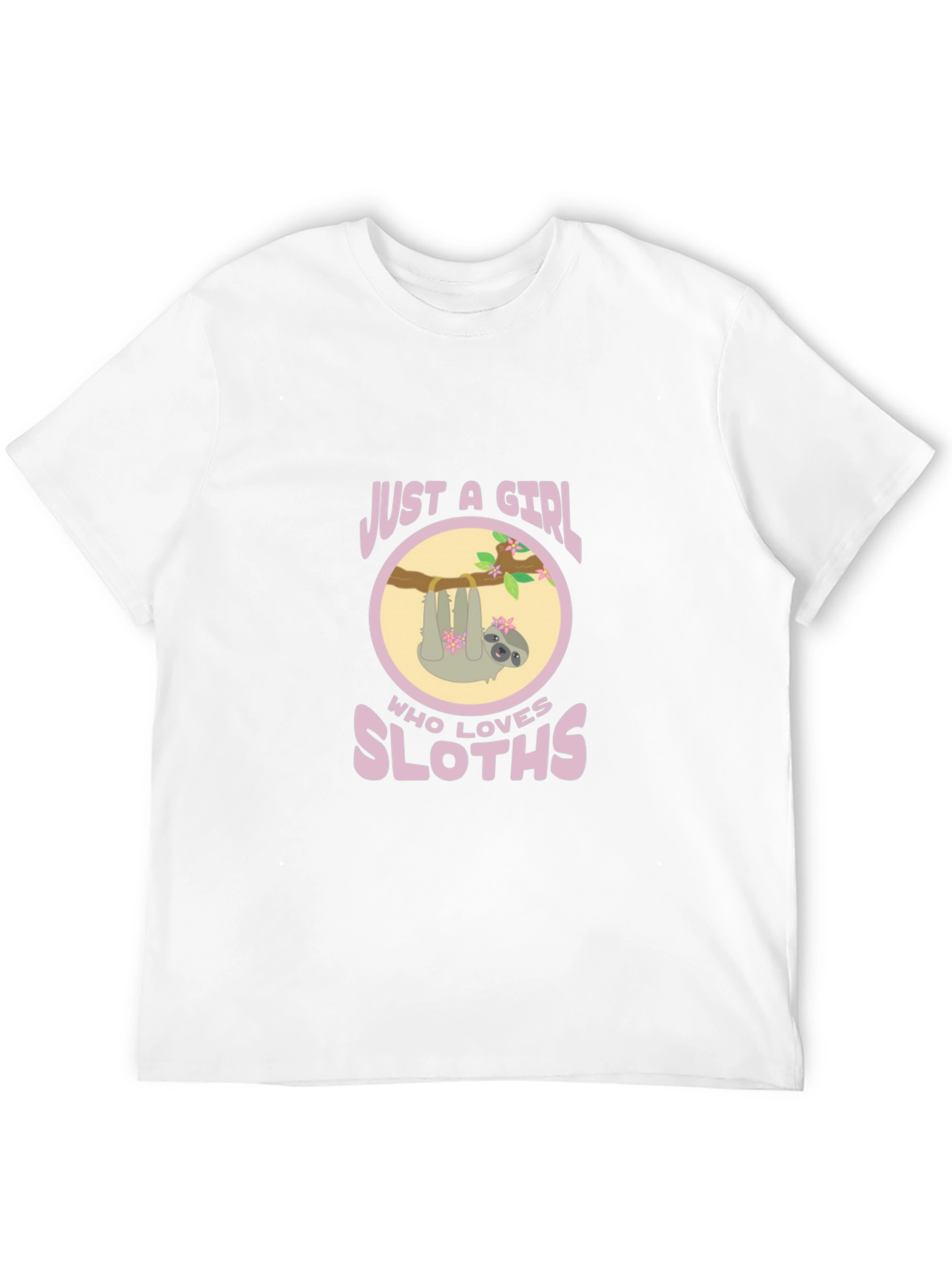 Black Girl Who Loves Sloths Black Tee view 12