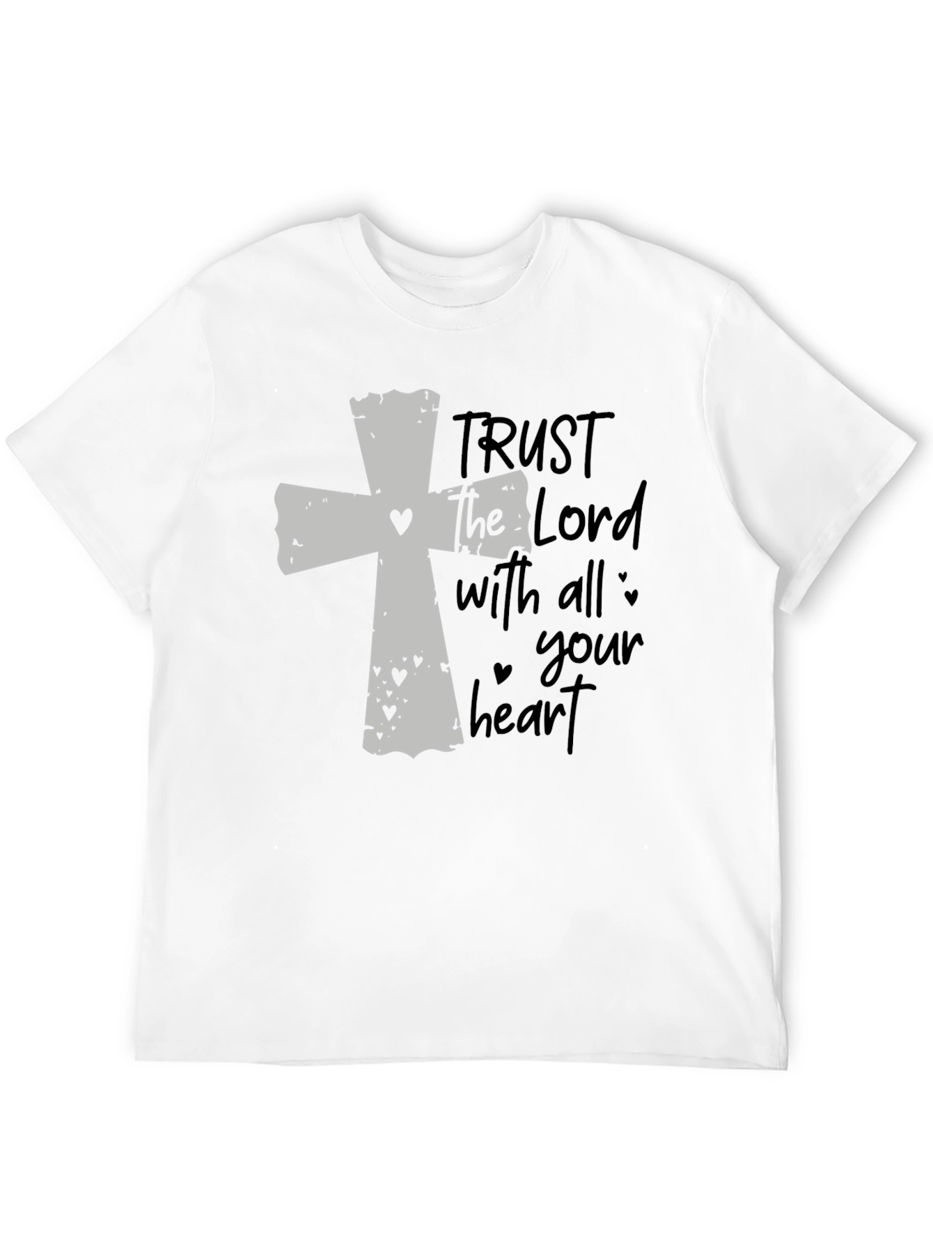 Black Faithful Black T-Shirt: Trust the Lord view 12