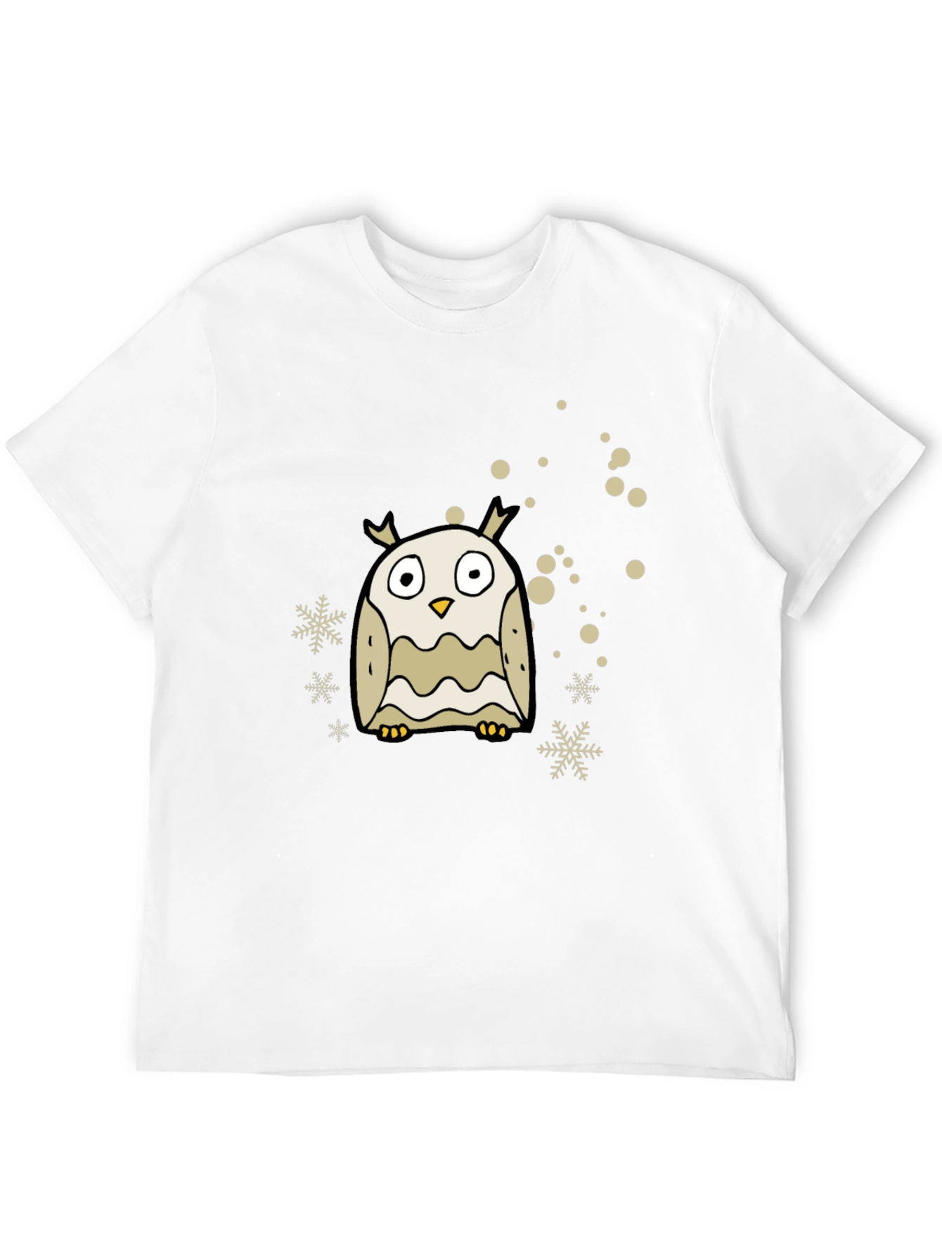 Black Cute Owl Graphic Tee - Black Cotton Blend view 12