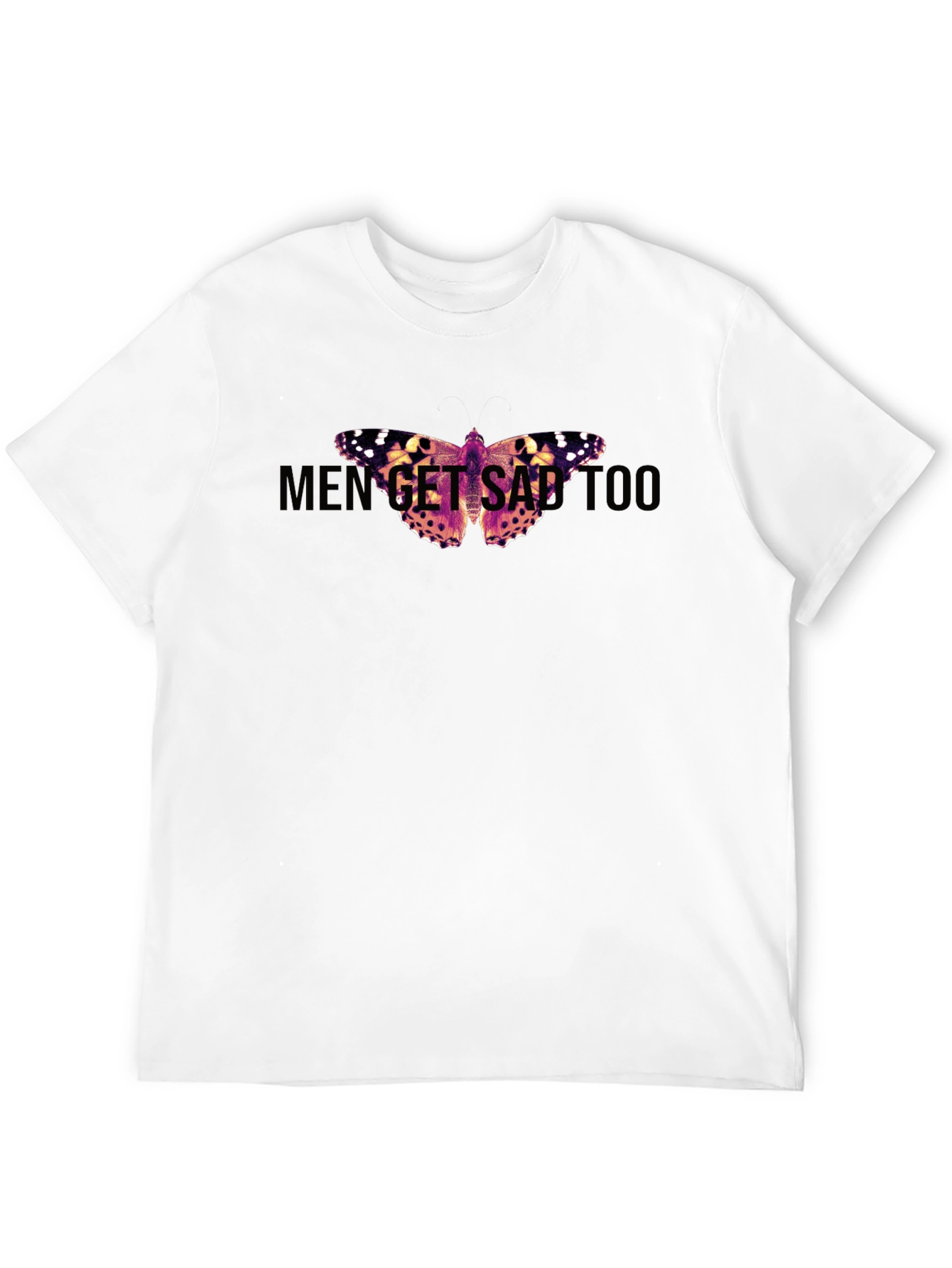 Black Men Get Sad Too Butterfly Graphic Tee view 12