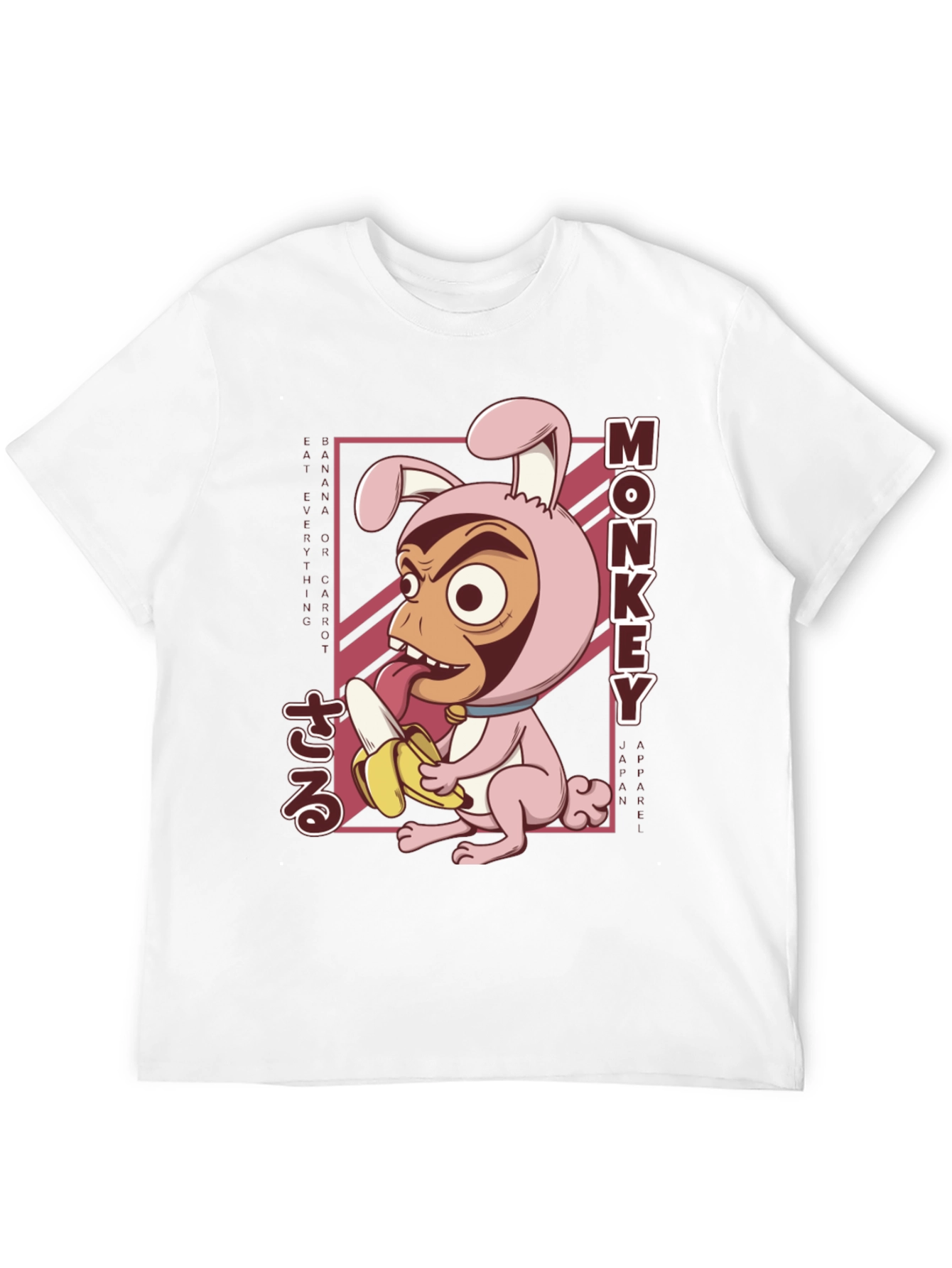 Black Monkey Banana T-Shirt Funny Cartoon Tee view 12