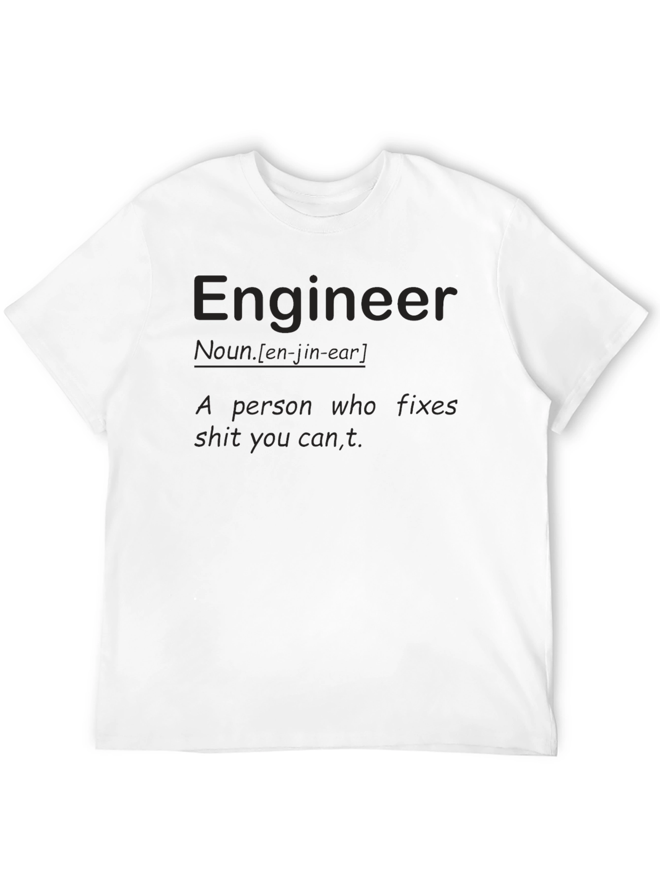 Black Engineer Definition Black T-Shirt view 12
