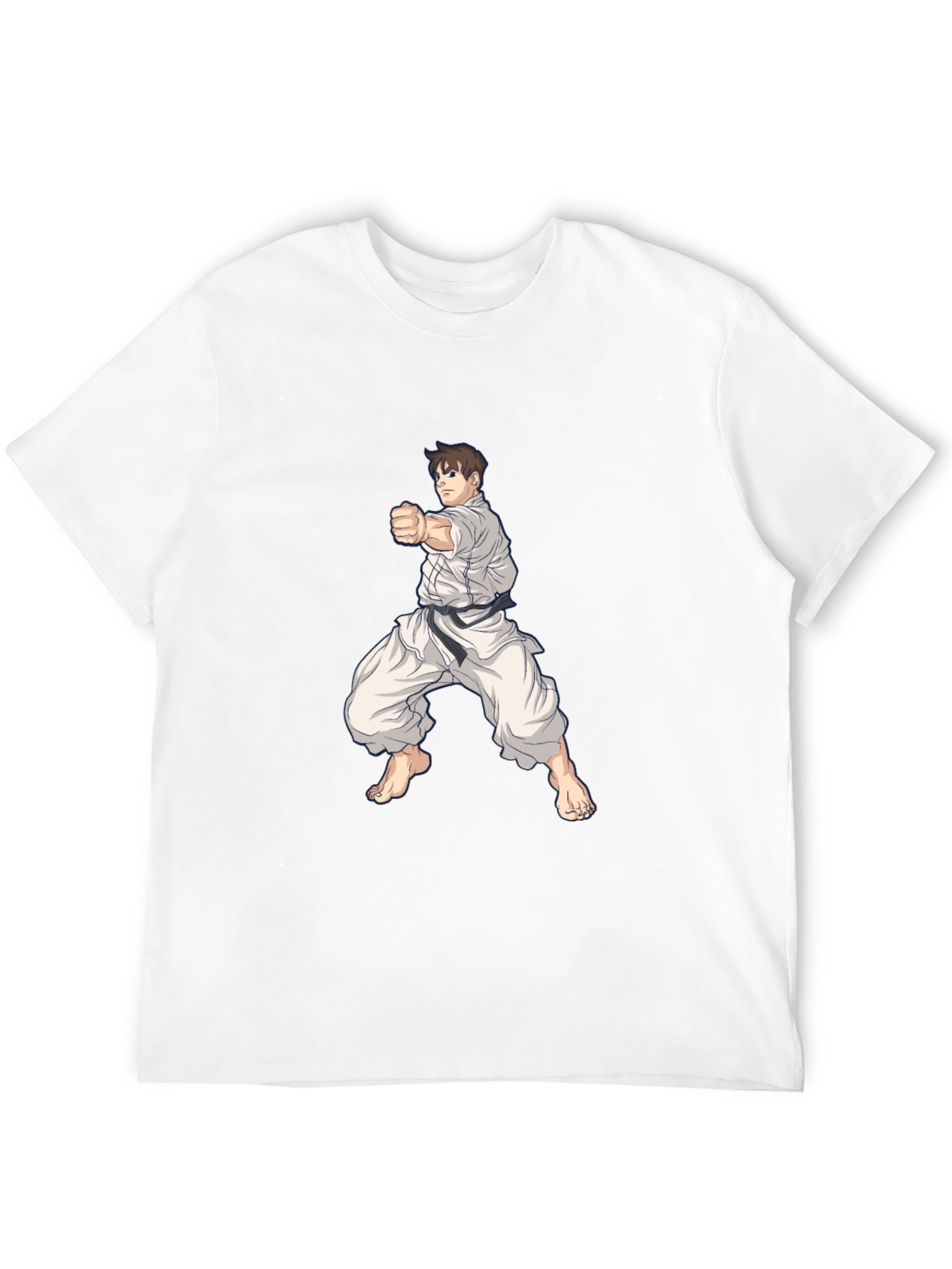 Black Karate Graphic Tee - Martial Arts Style Shirt view 12