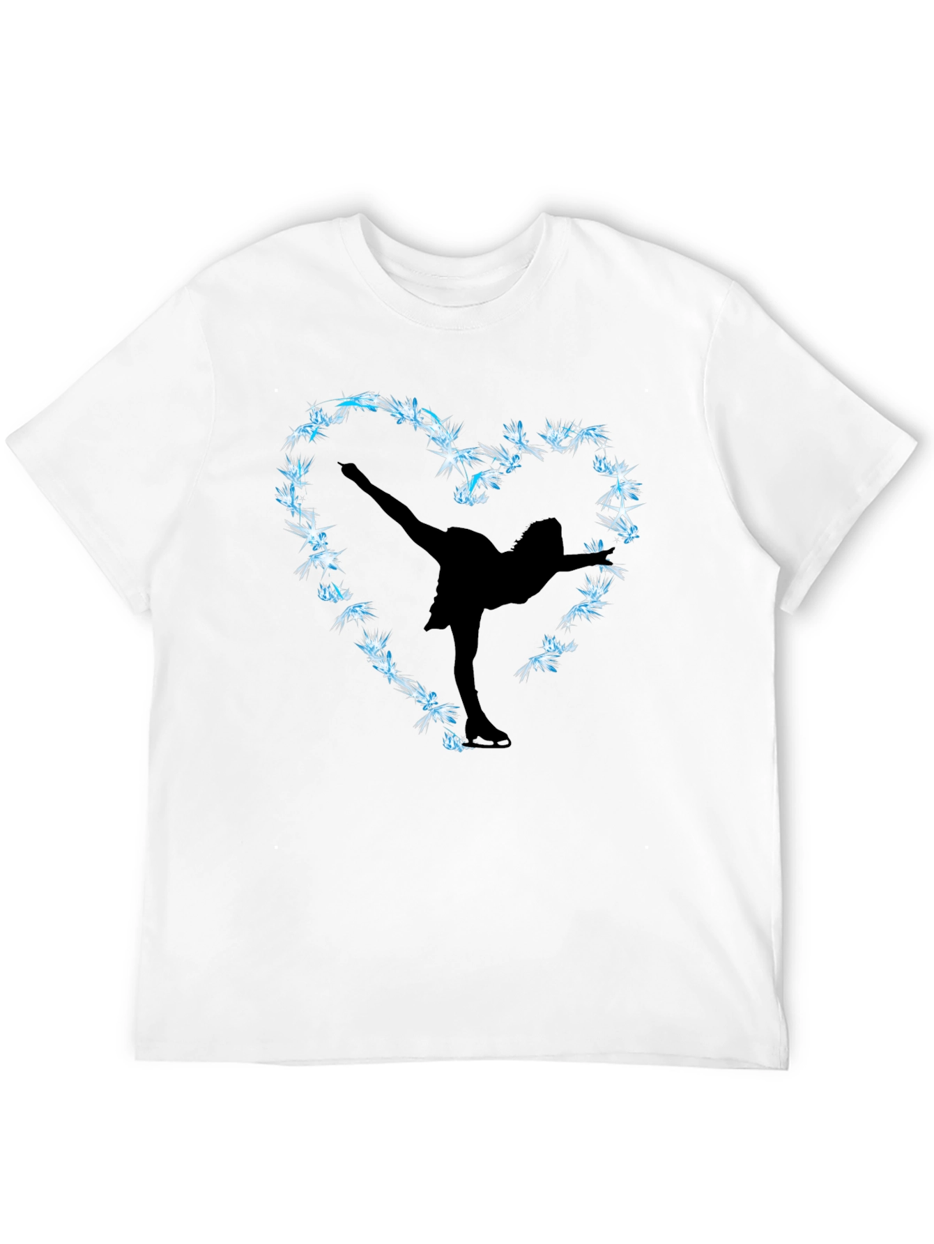 Black Figure Skating Heart Graphic Tee view 12
