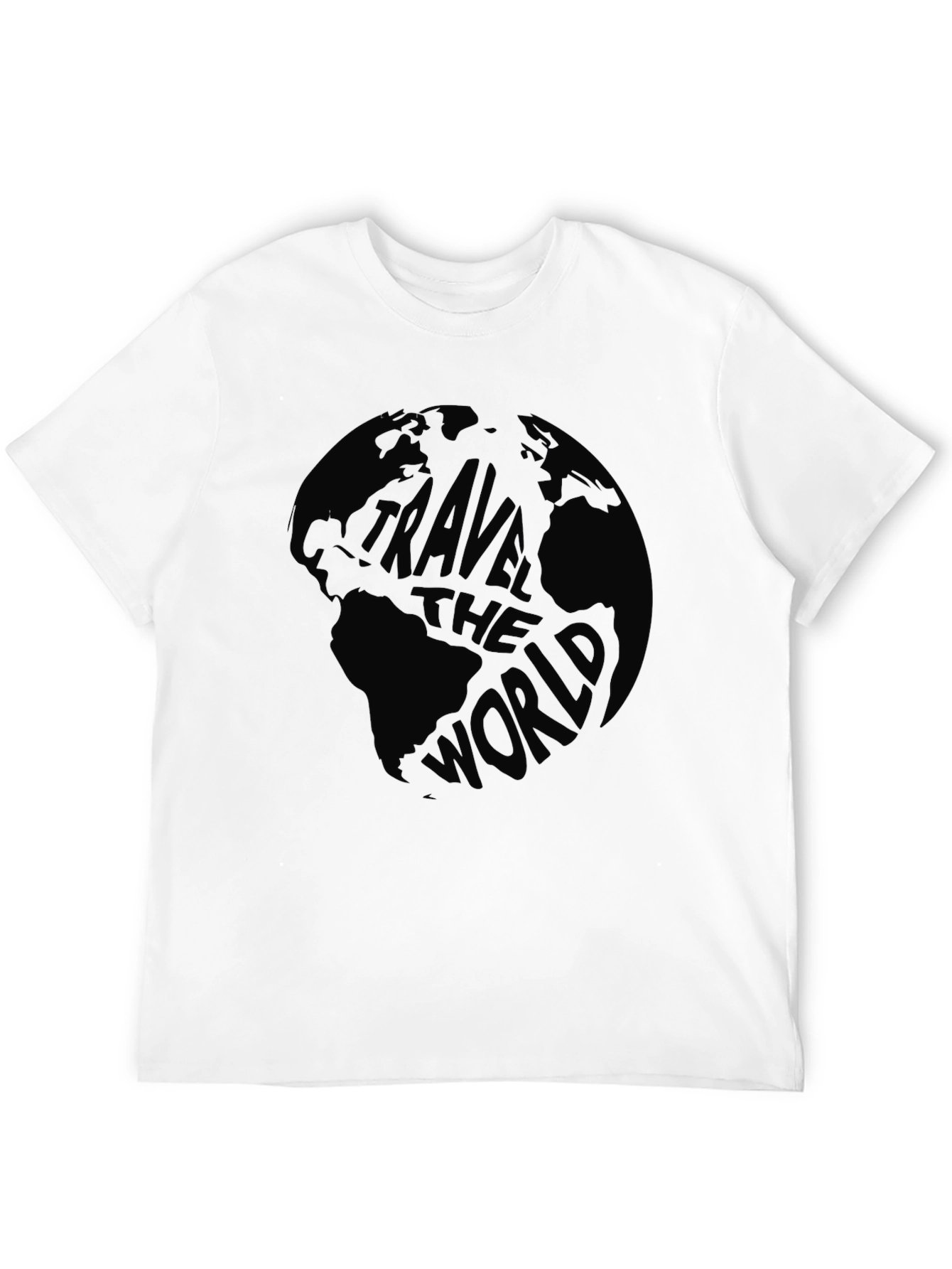 Black Travel the World Black Graphic Tee view 12