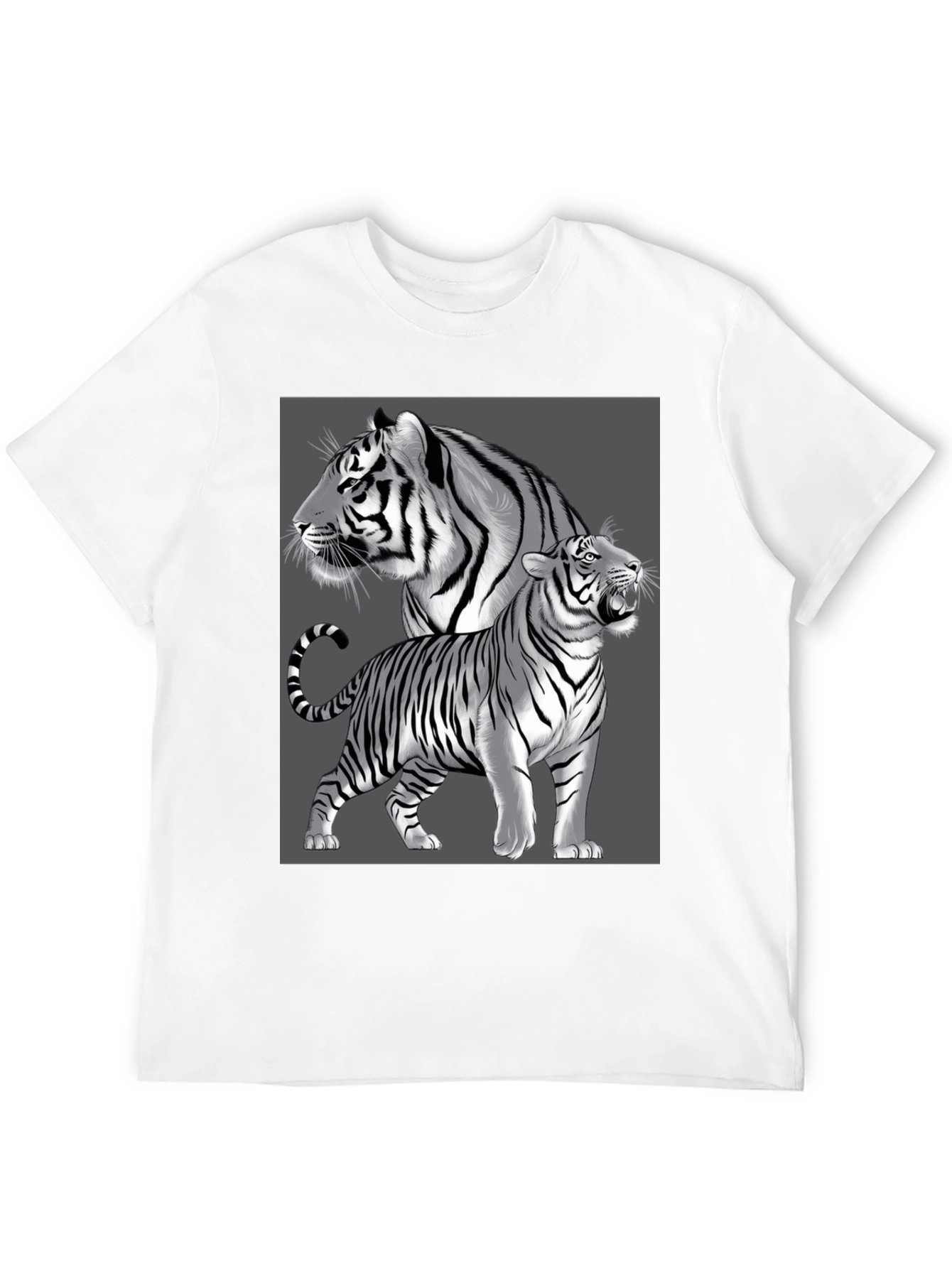 Black Tiger Graphic Tee - Black Crew Neck view 12