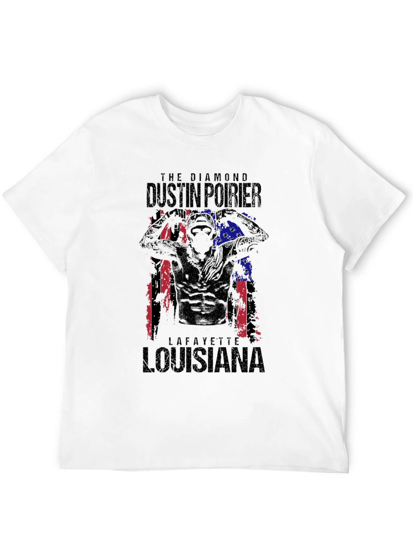 Black Dustin Poirier Lafayette Louisiana Graphic T-Shirt view 12