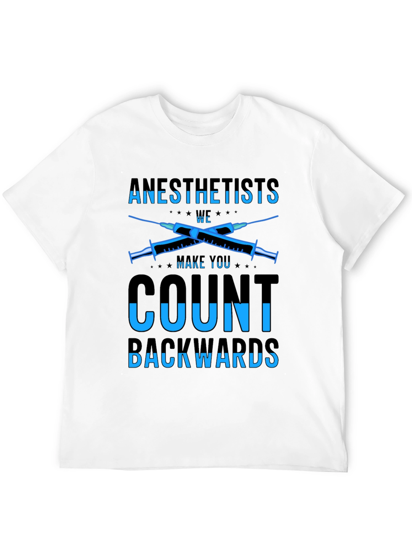 Black Anesthetist Count Backwards T-Shirt - Black view 12