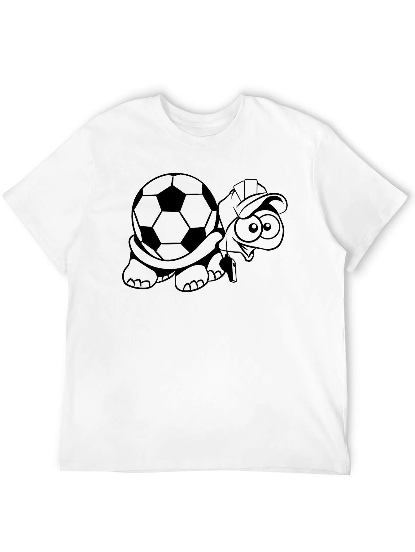 Black Funny Soccer Turtle T-Shirt - Cartoon Sports Tee view 12