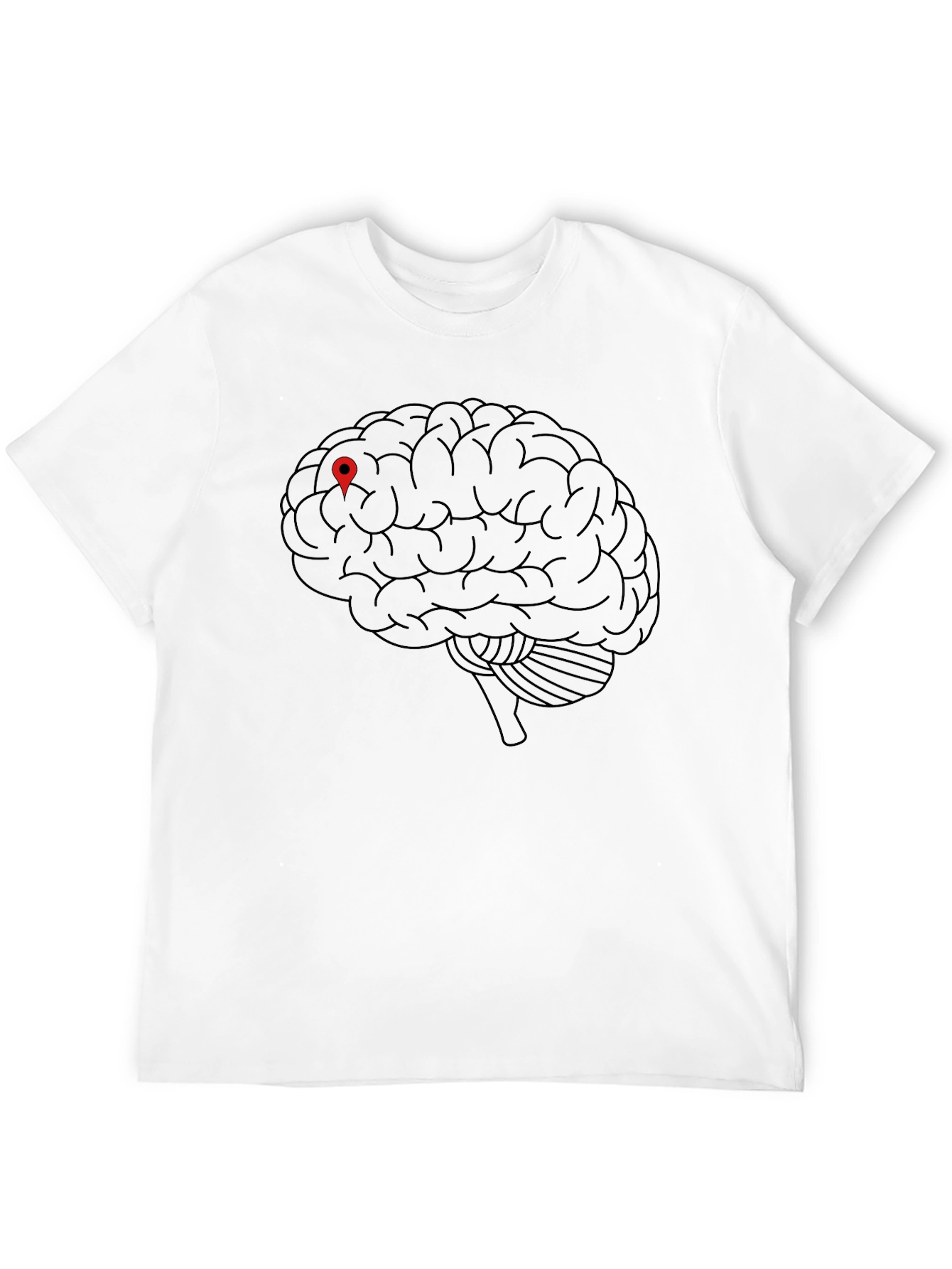 Black Brain Location T-Shirt - Smart Style view 12
