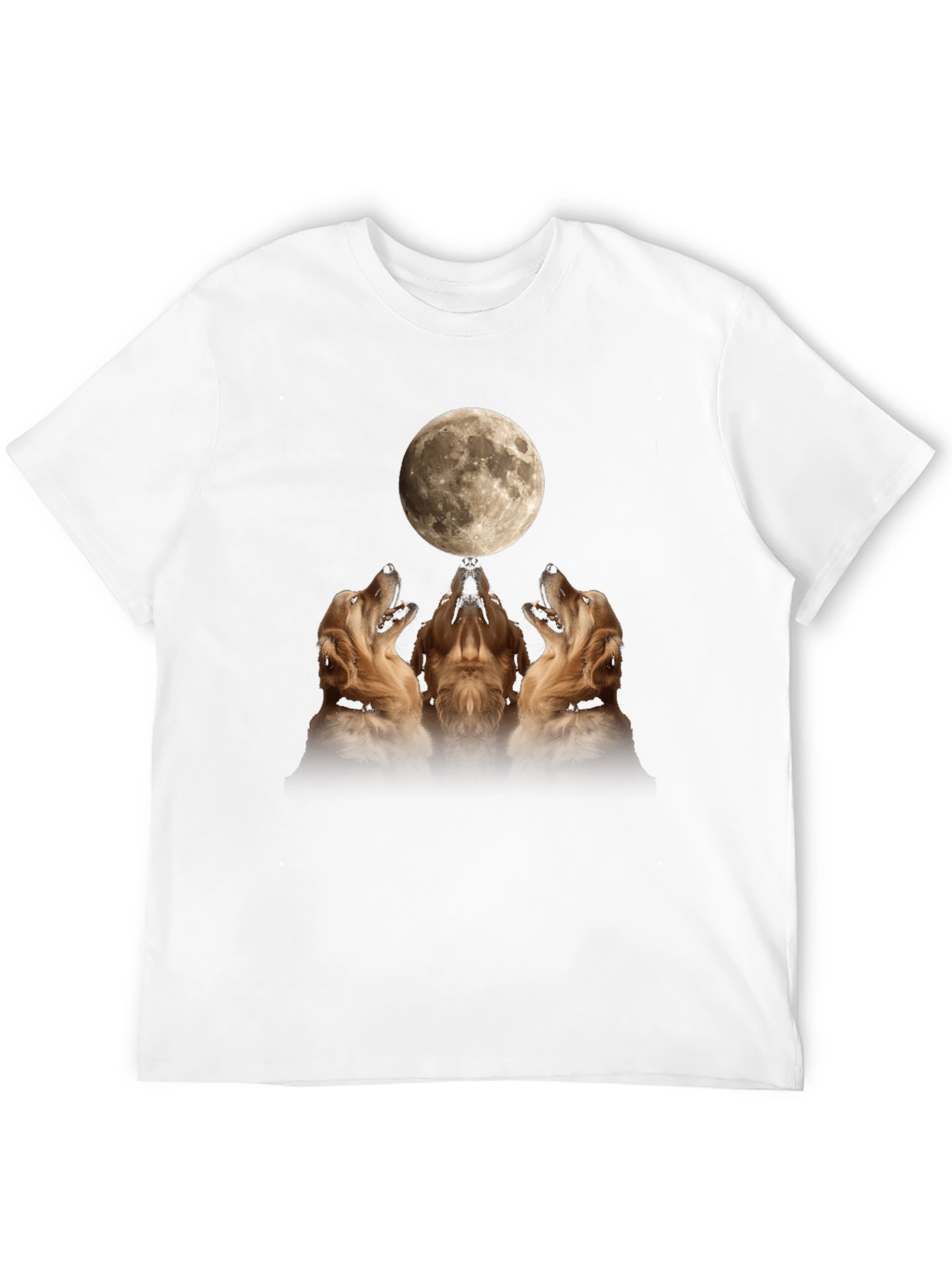 Golden Retriever Moon Howl Graphic T-Shirt - 12