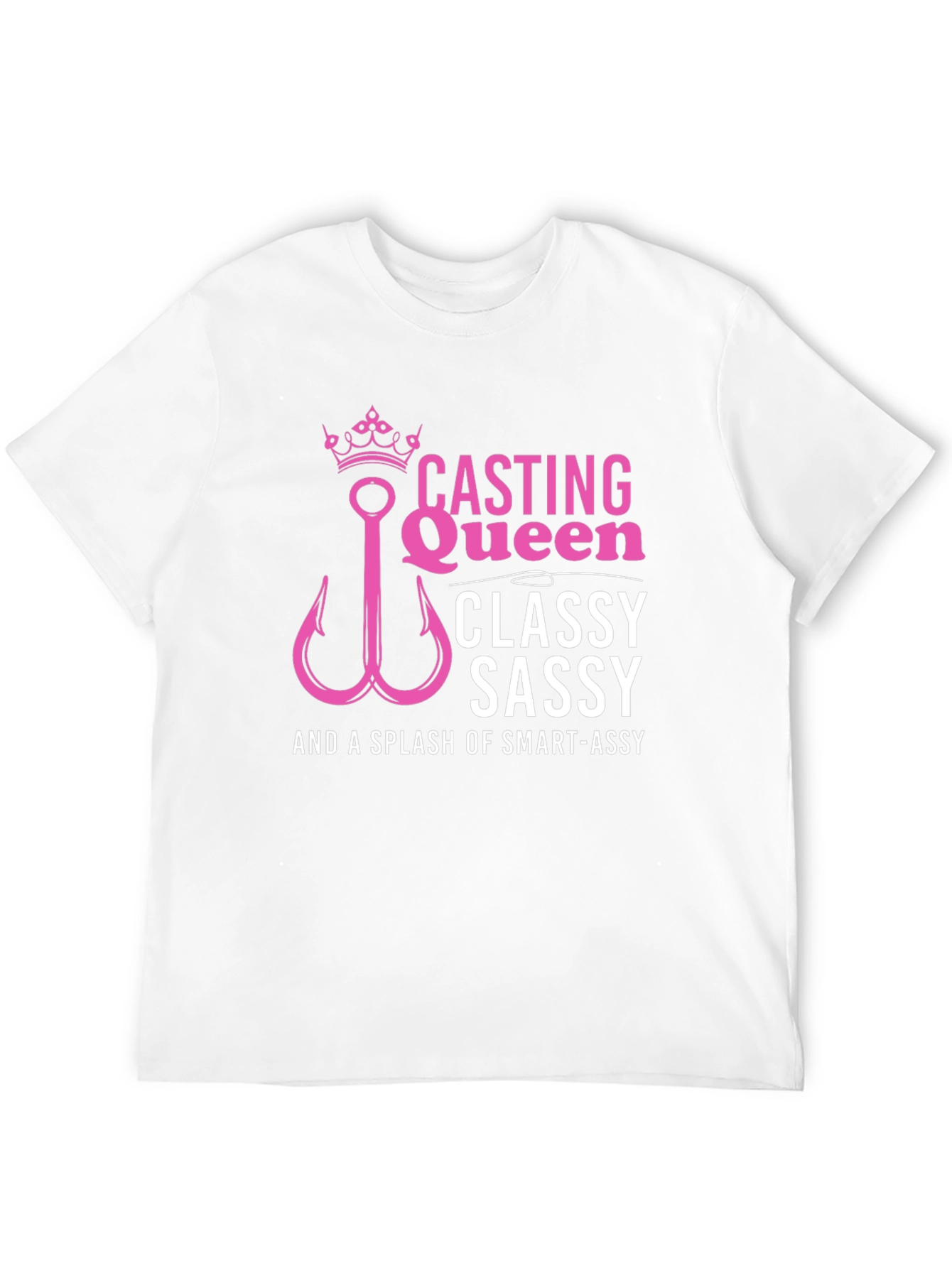 Black Casting Queen Tee: Classy, Sassy, Smart-Assy Fishing Shirt view 12