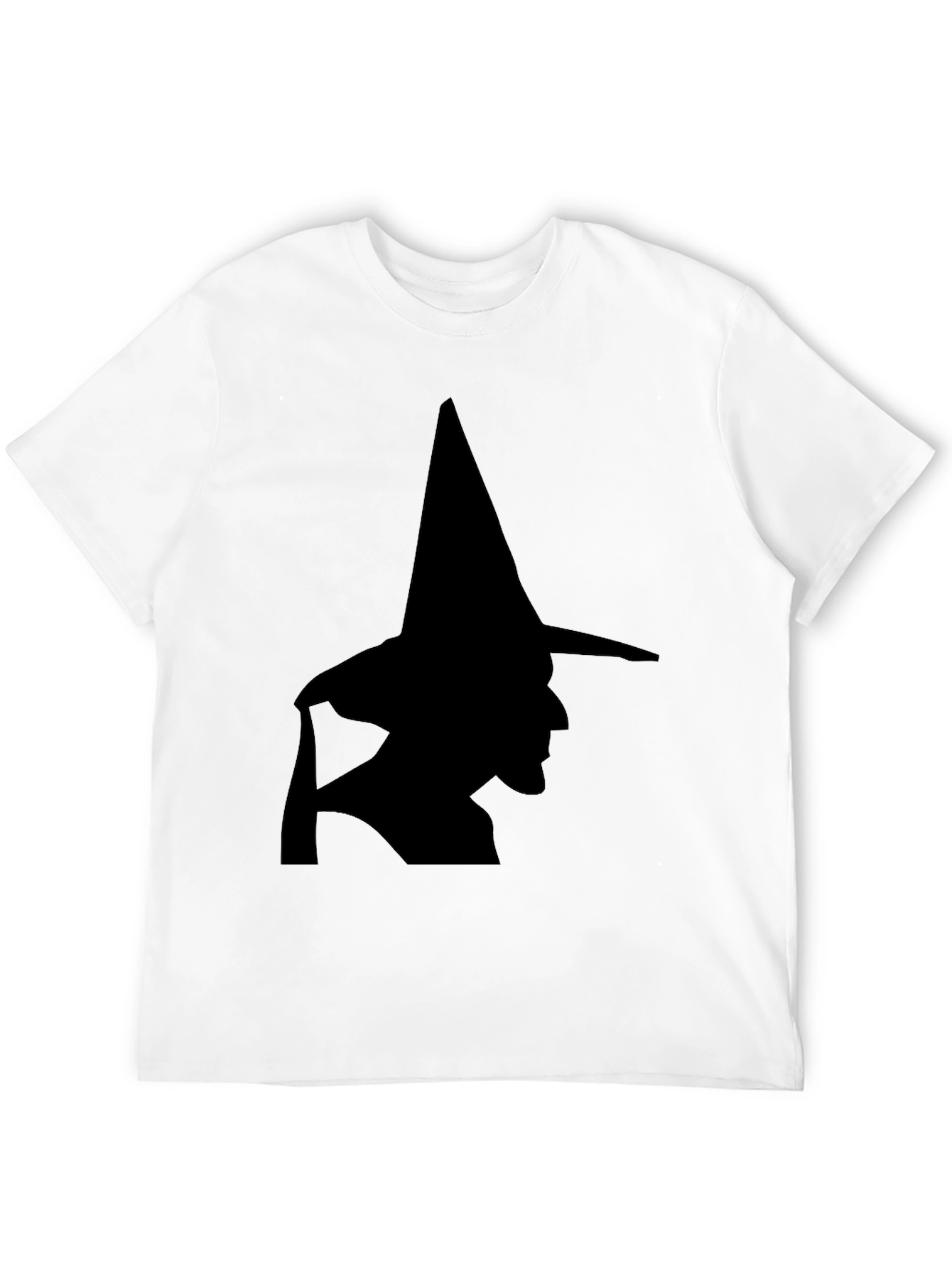 Black Witch Silhouette Black T-Shirt - Halloween Style view 12
