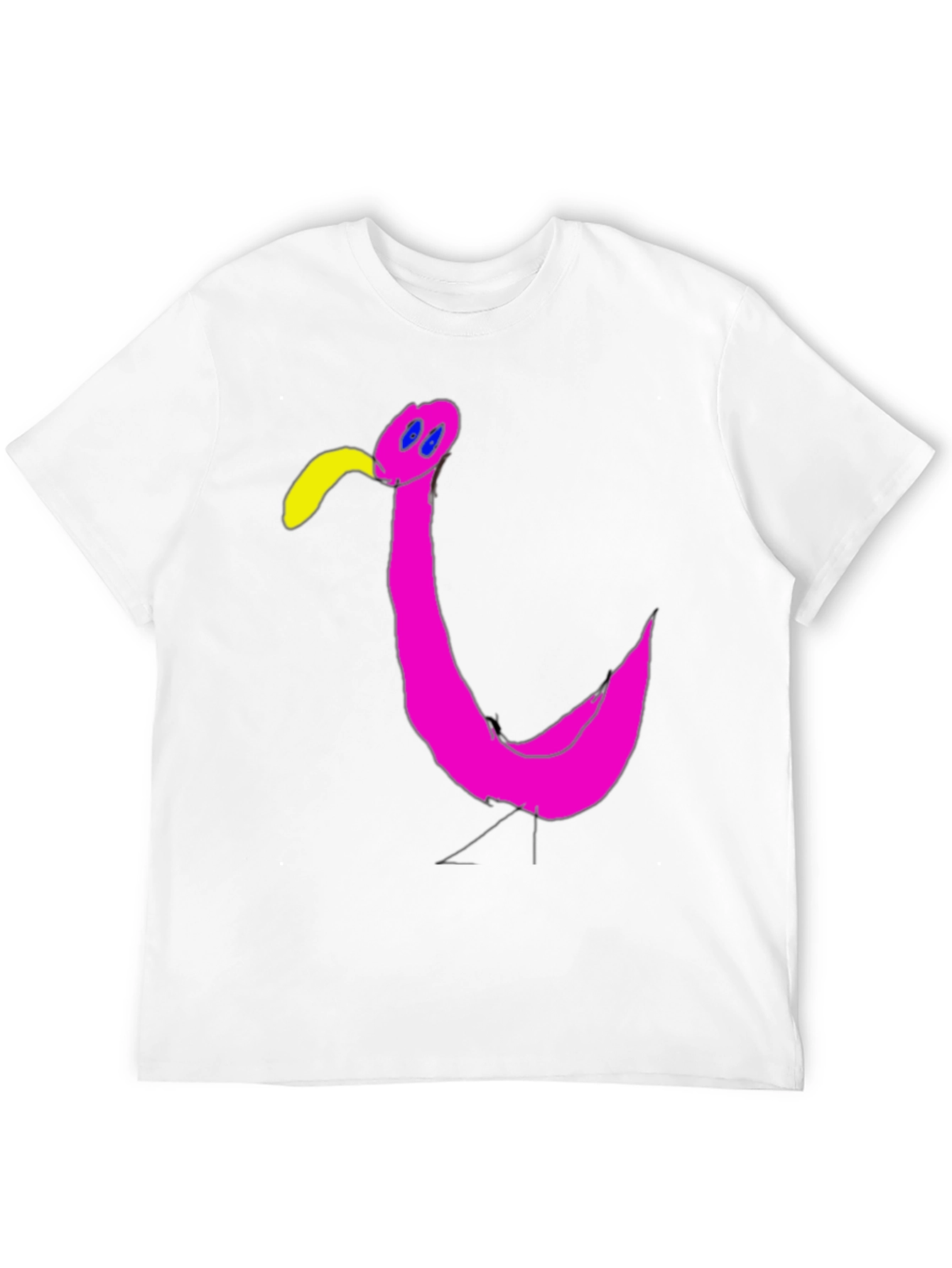 Black Funky Flamingo Black T-Shirt - Unique Graphic Tee view 12