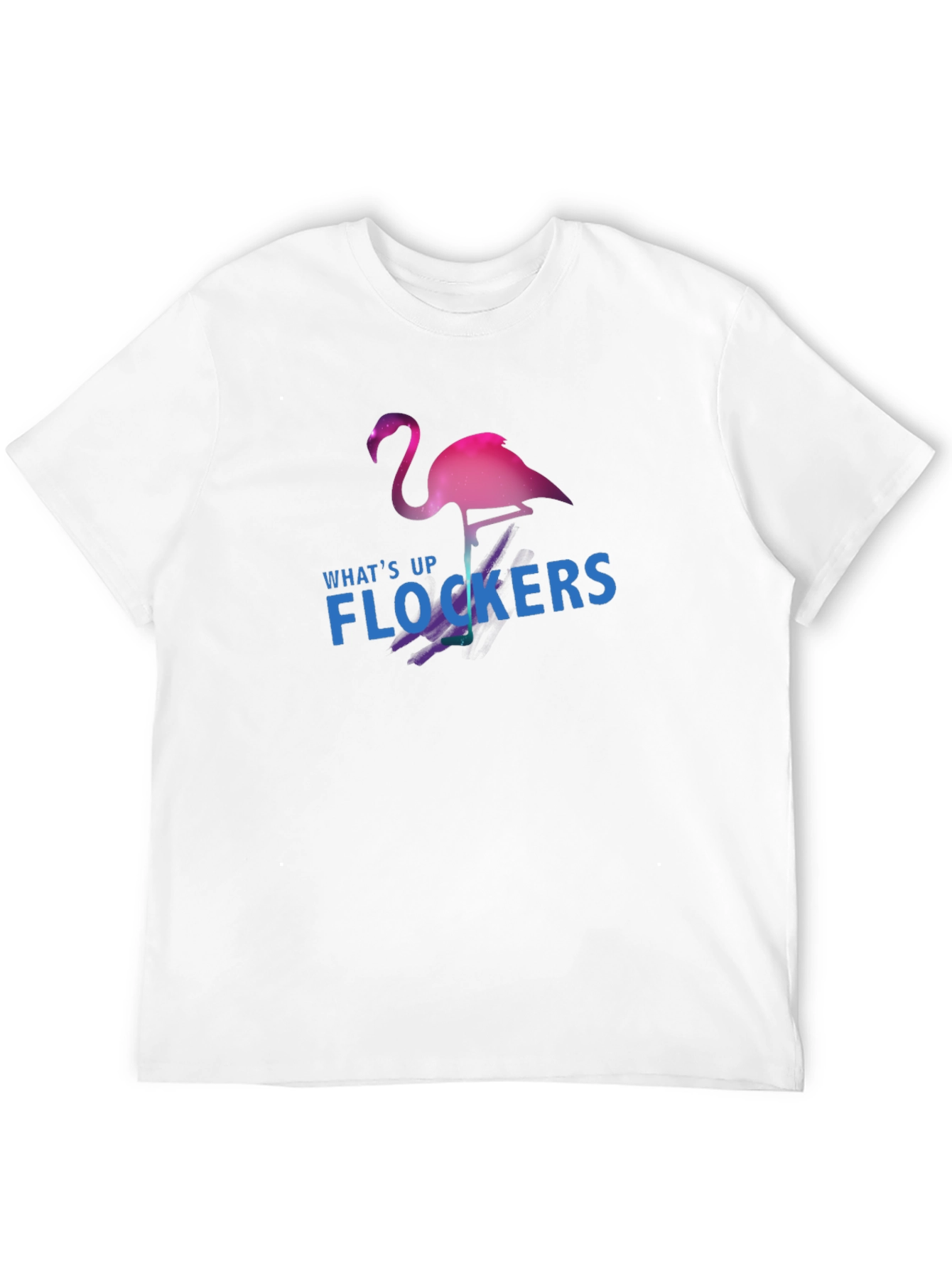 Black What's Up Flockers T-Shirt - Flamingo Graphic Tee view 12