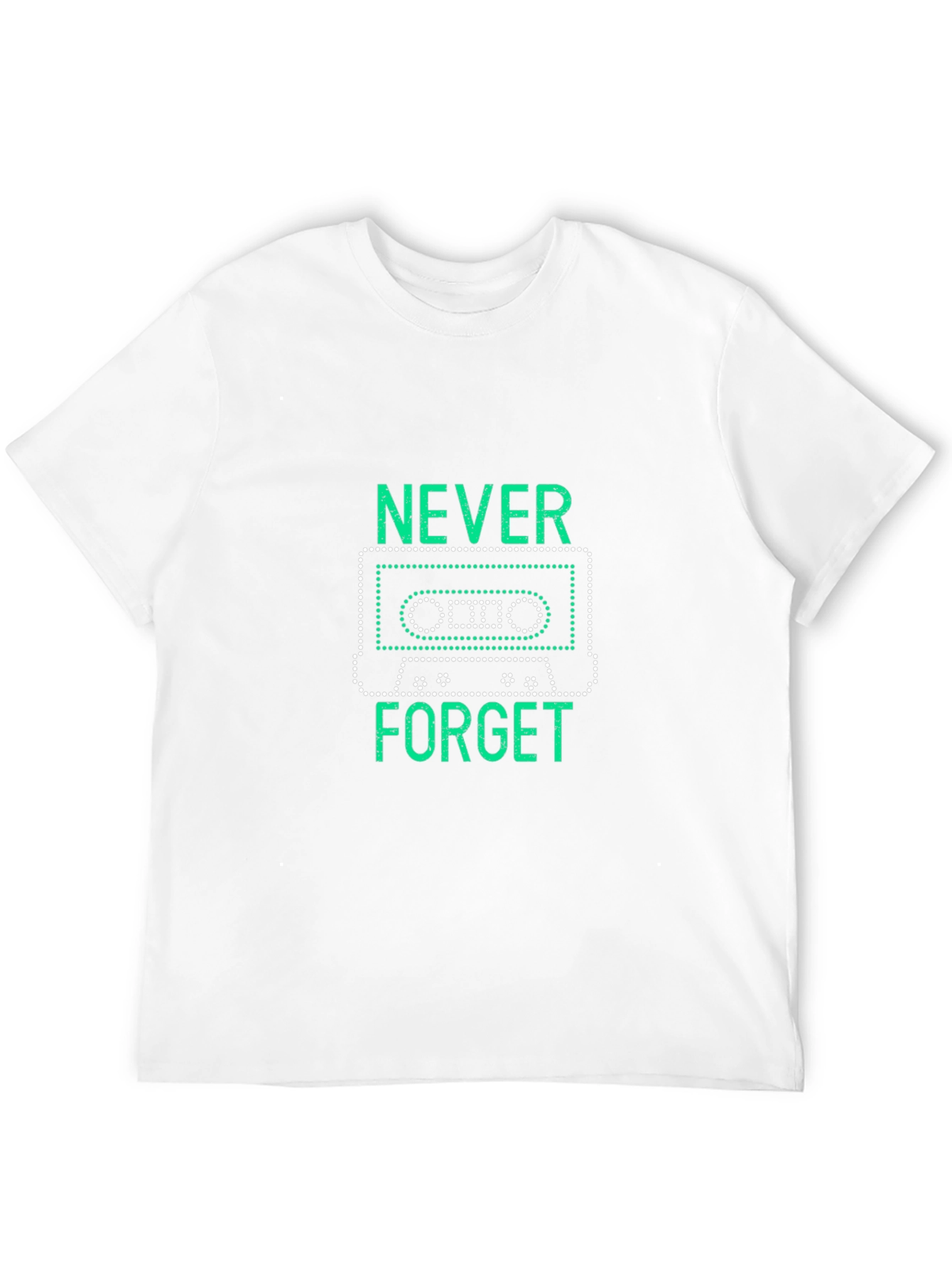 Black Retro Cassette Tape T-Shirt - Never Forget Graphic Tee view 12