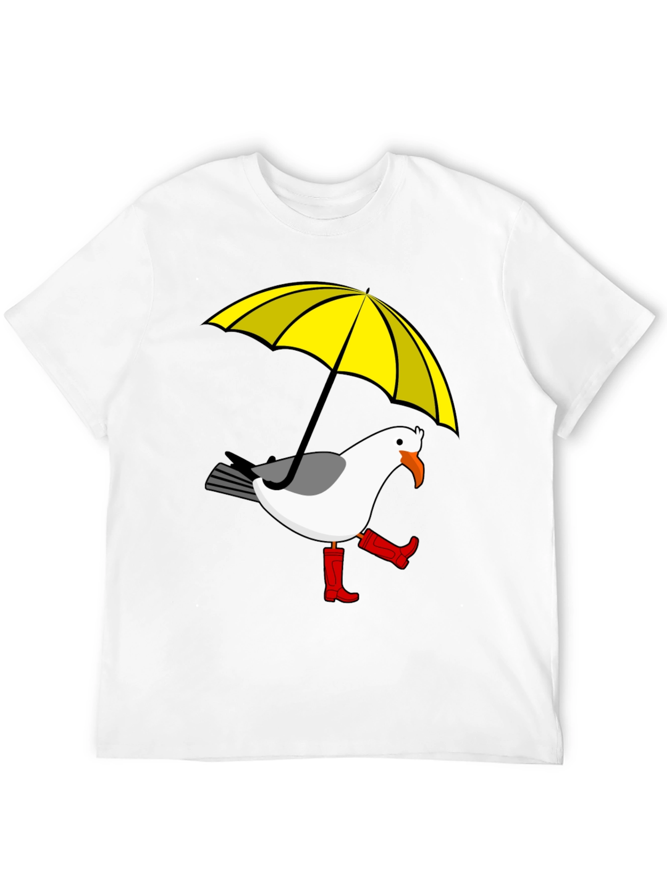 Black Rainy Day Seagull T-Shirt view 12