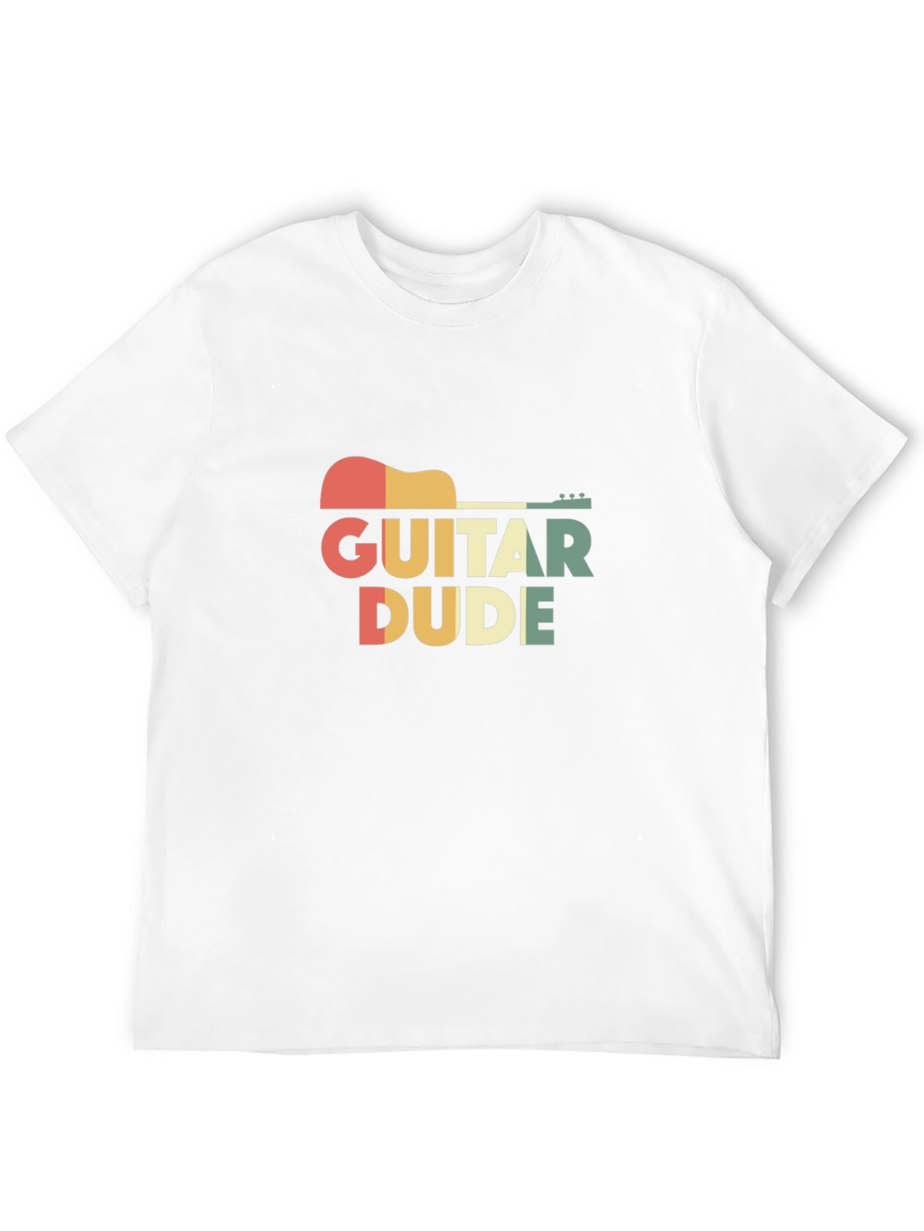 Black Guitar Dude Retro Graphic Tee - Music Lover's T-Shirt view 12