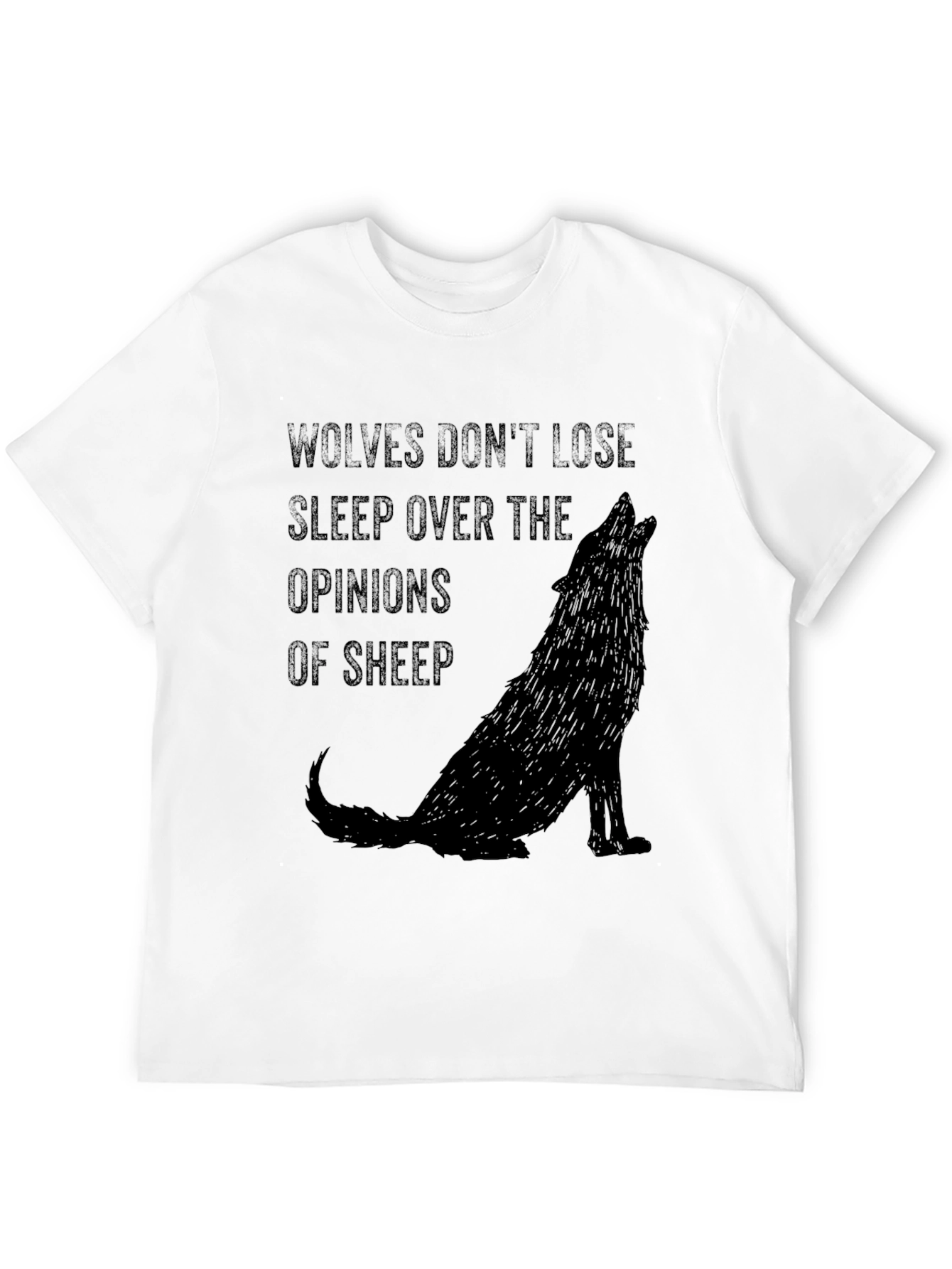 Black Wolves Don't Lose Sleep Graphic Tee view 12