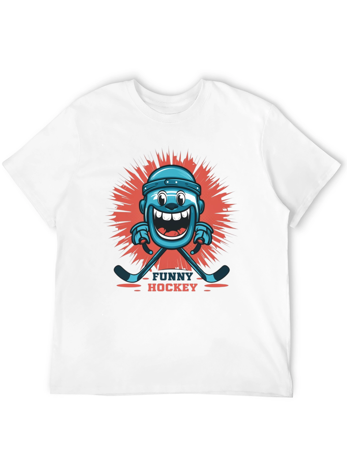 Black Funny Hockey Graphic T-Shirt view 12