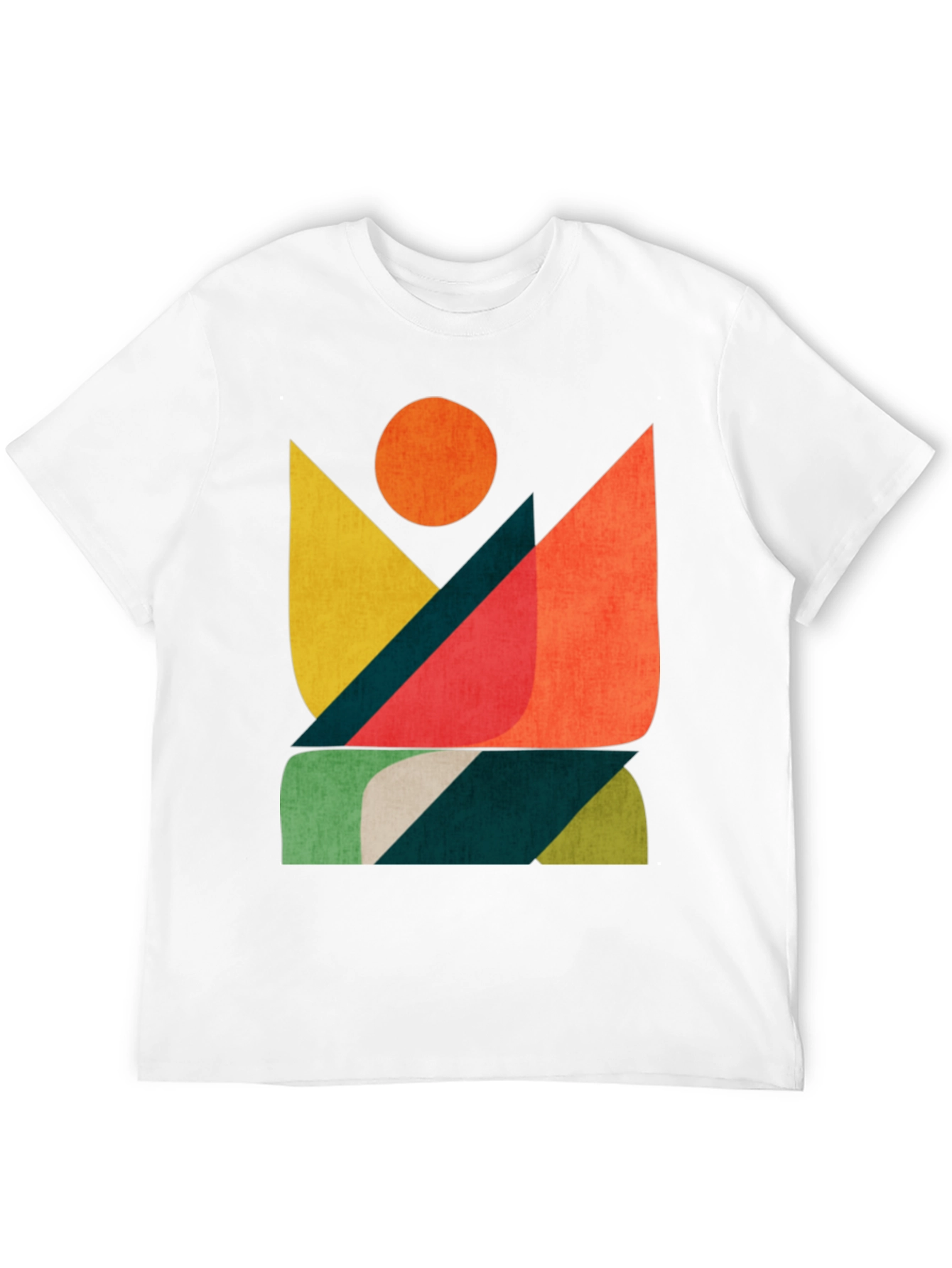 Black Abstract Graphic Print Men's T-Shirt view 12