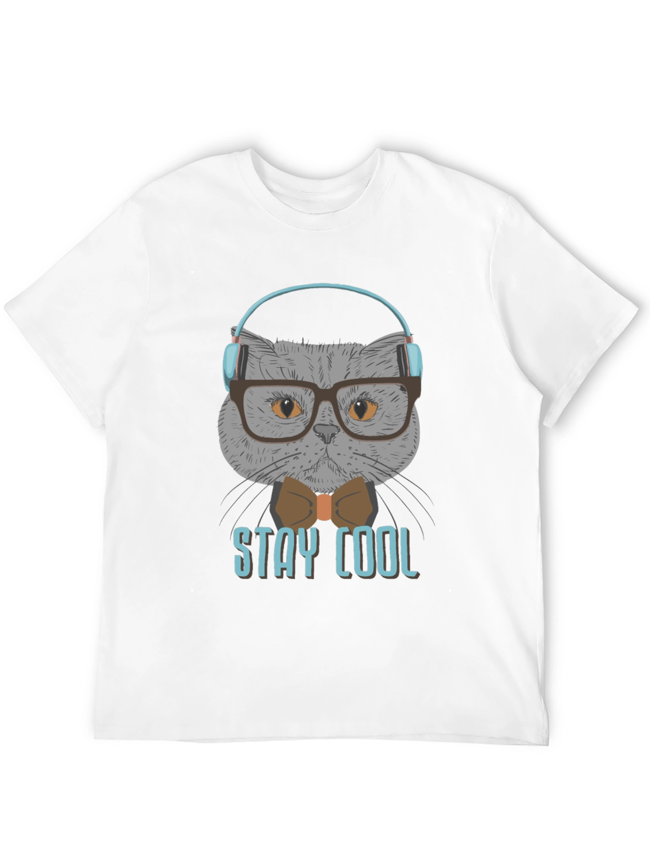 Black Stay Cool Cat T-Shirt - Trendy Graphic Tee view 12