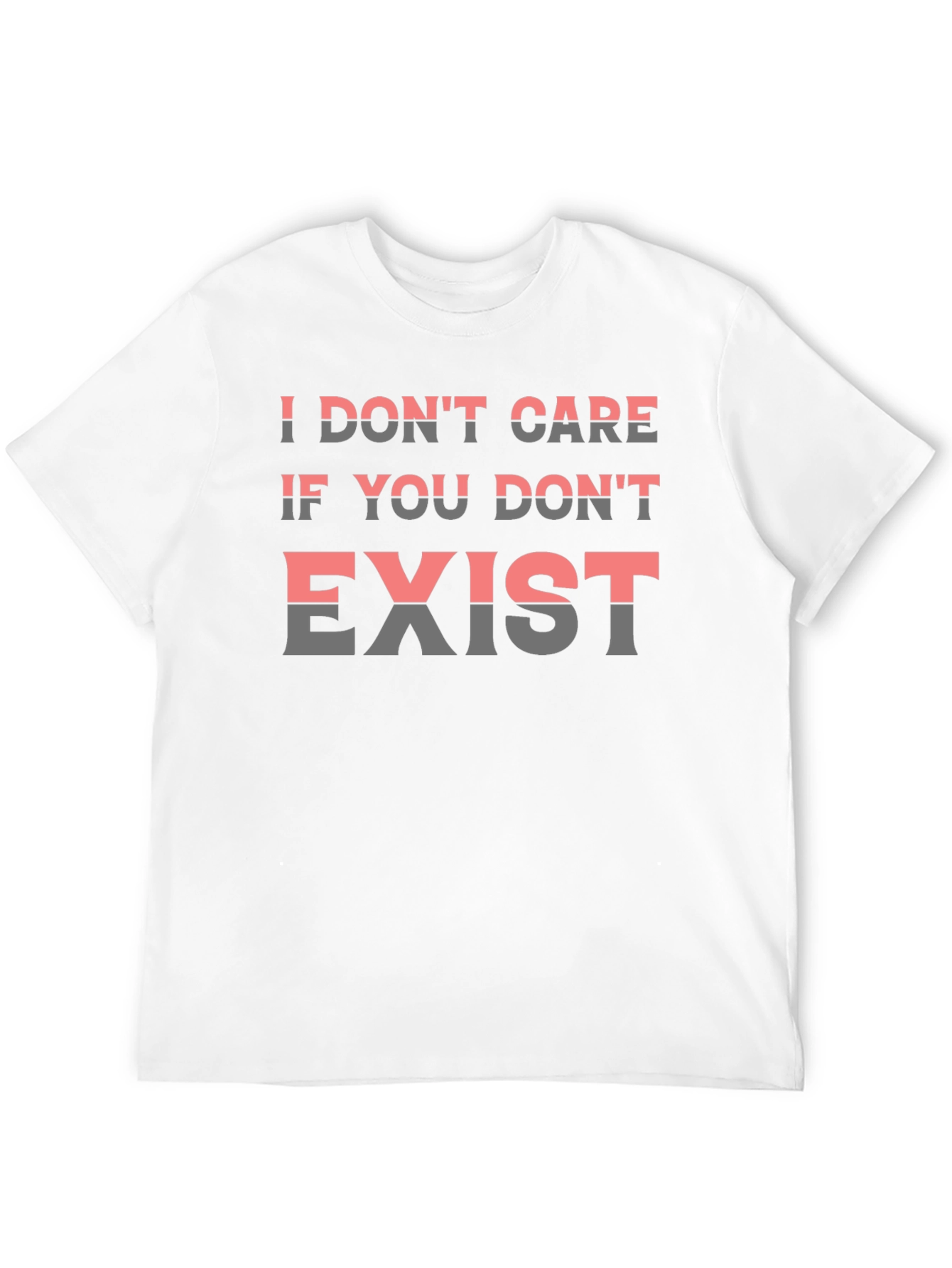 Black I Don't Care If You Don't Exist Graphic Tee view 12