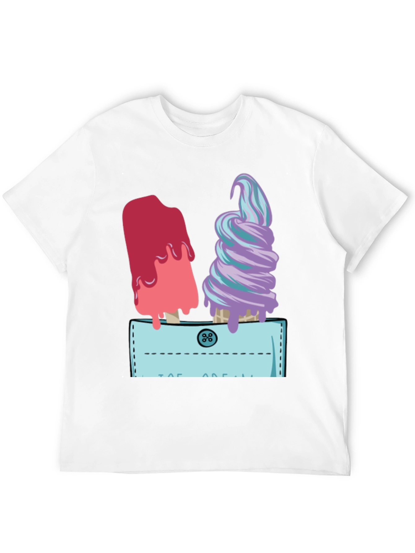 Black Ice Cream Pocket Graphic Tee view 12