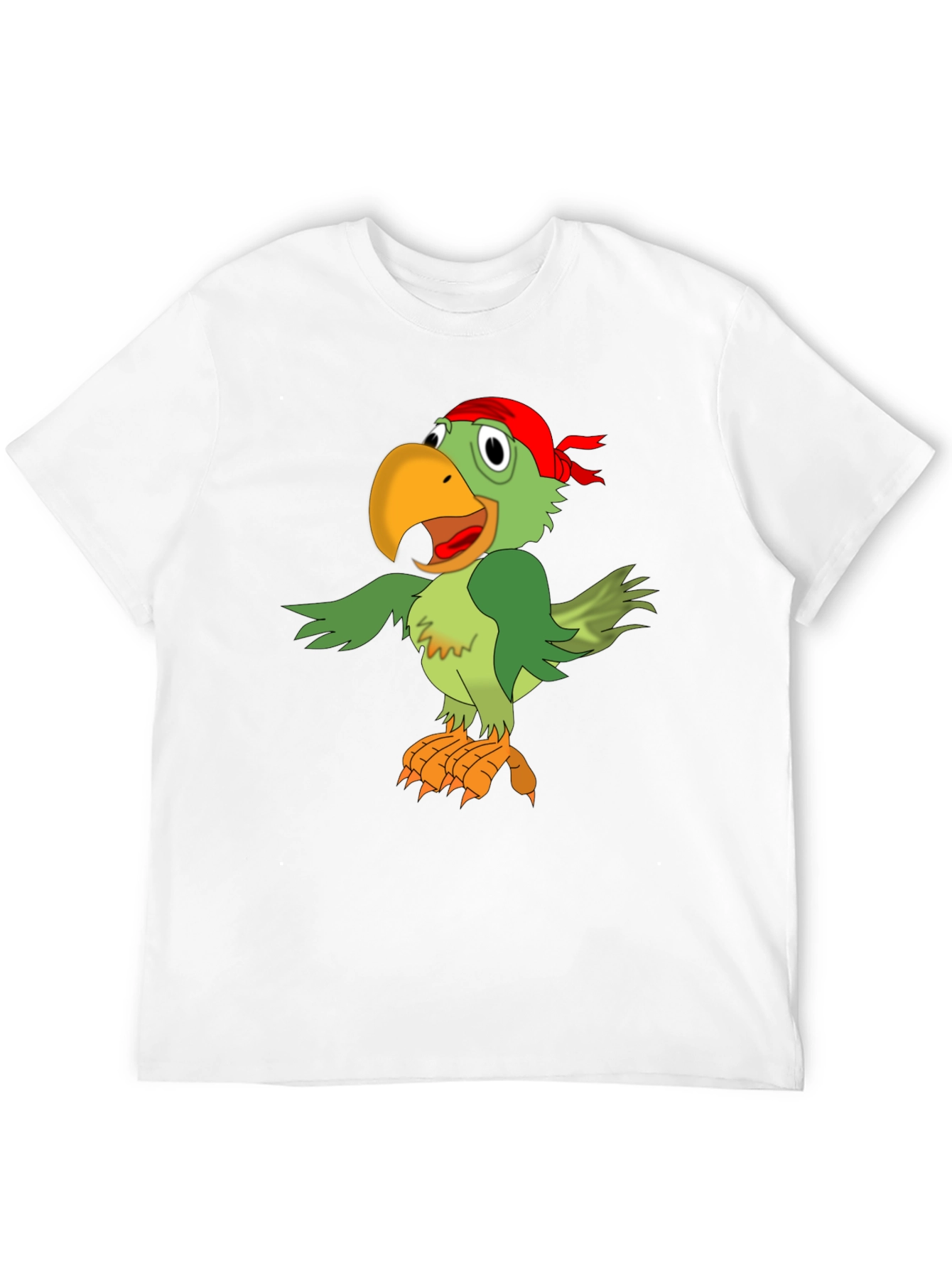 Black Parrot Pirate Graphic Tee - Men's Black T-Shirt view 12