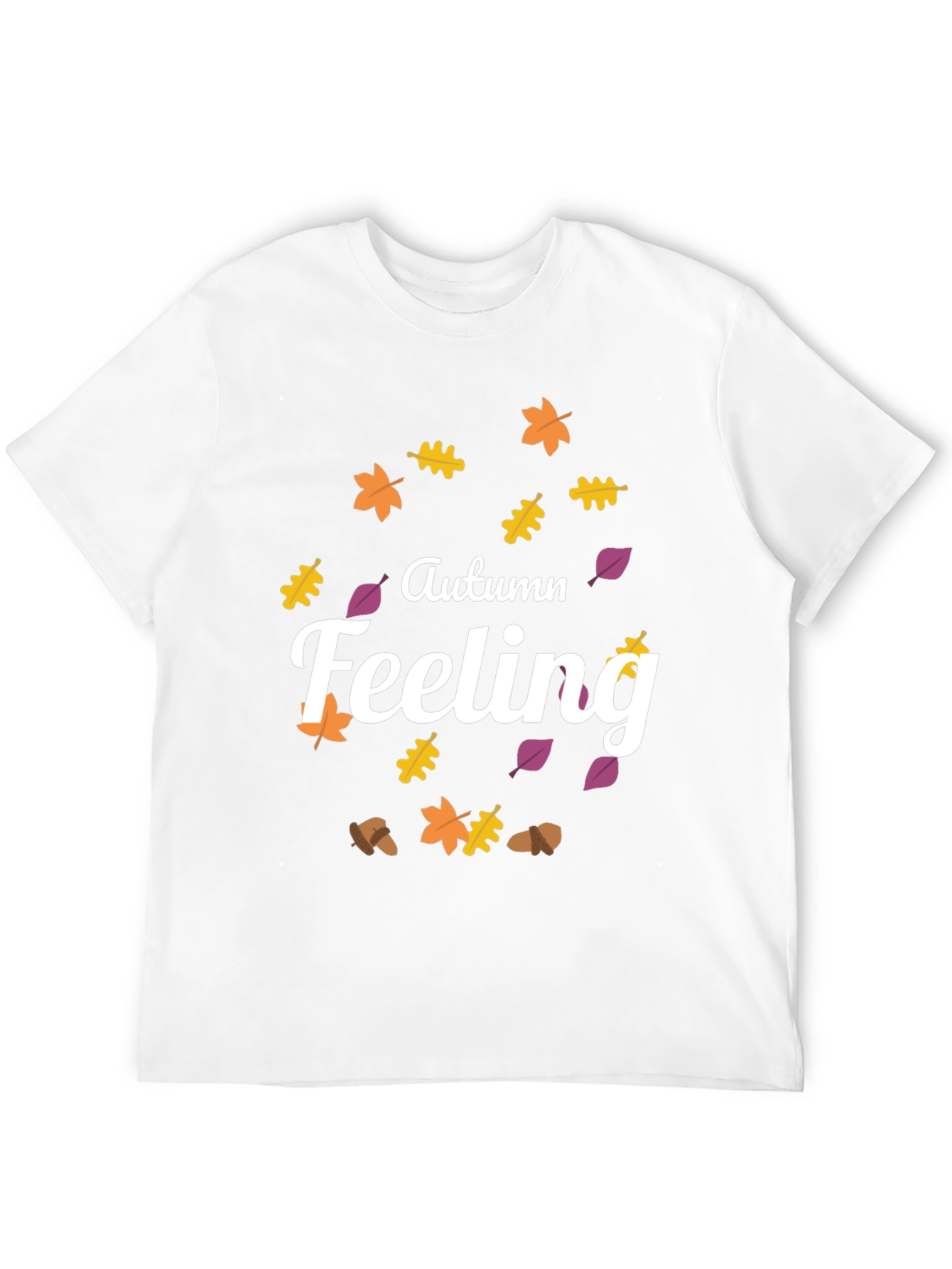 Black Autumn Feeling Black T-Shirt view 12