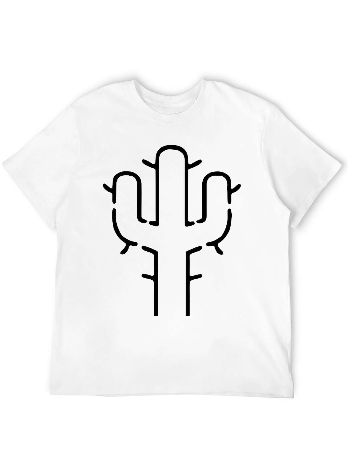 Black Cactus Graphic Tee - Minimalist Desert Style view 12