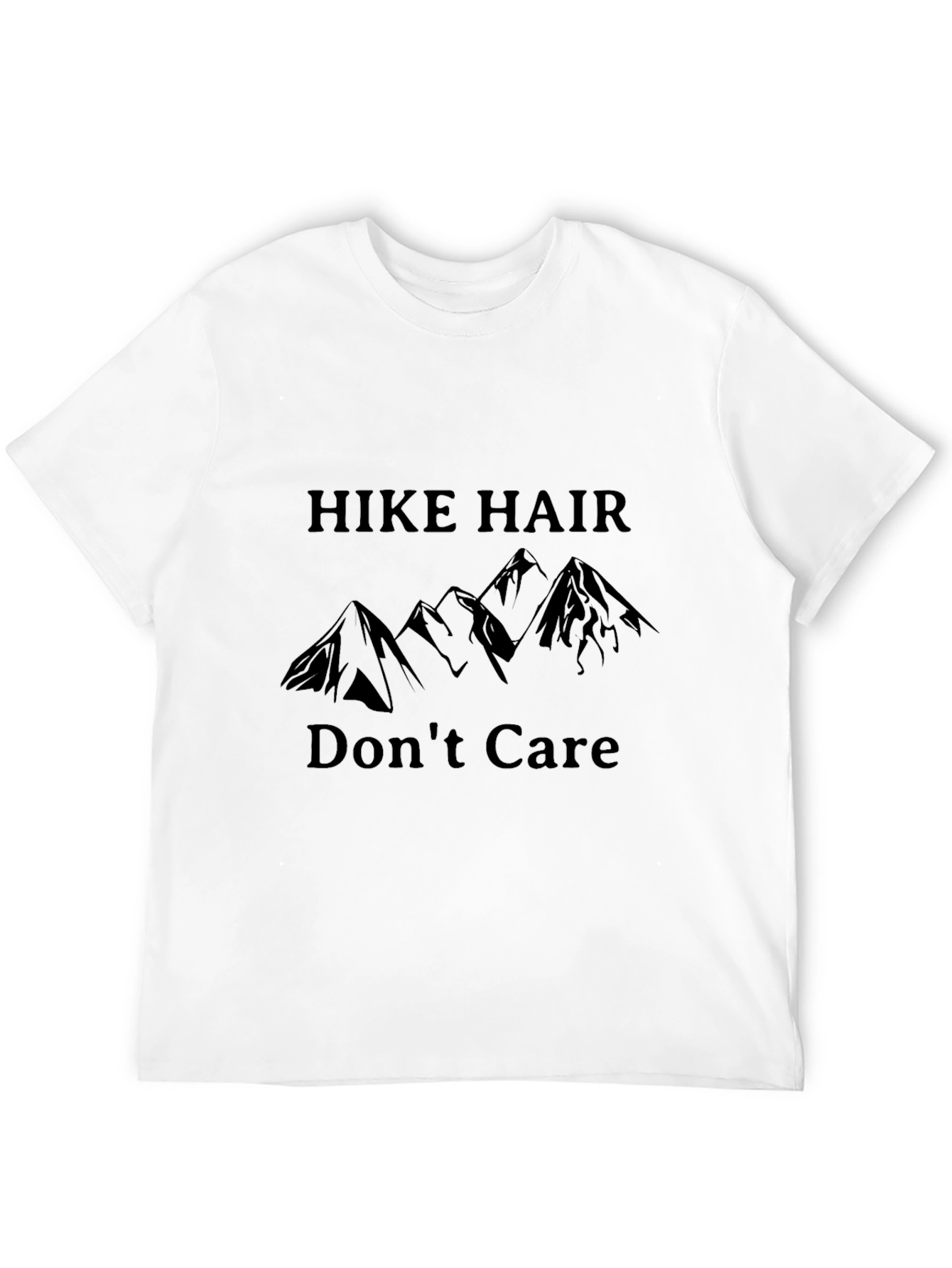 Black Hike Hair Don't Care Black T-Shirt view 12