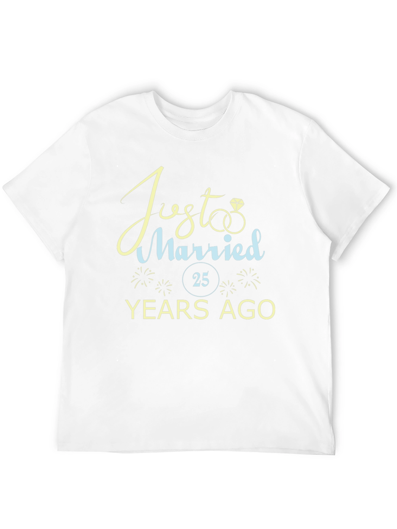 Black Just Married 25 Years Ago Anniversary T-Shirt view 12