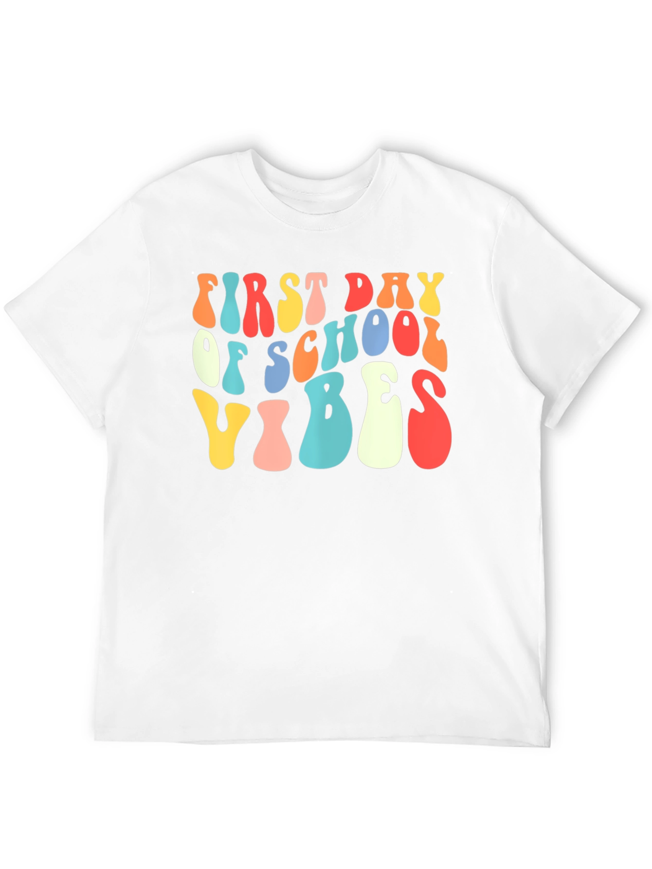 Black First Day of School Vibes Retro Tee view 12