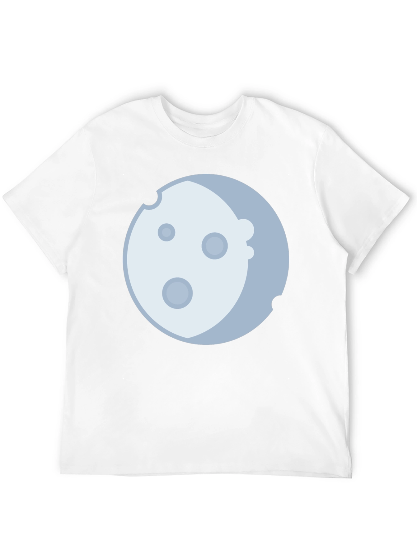 Black Lunar Graphic Tee - Black Cotton Blend, Moon Design view 12