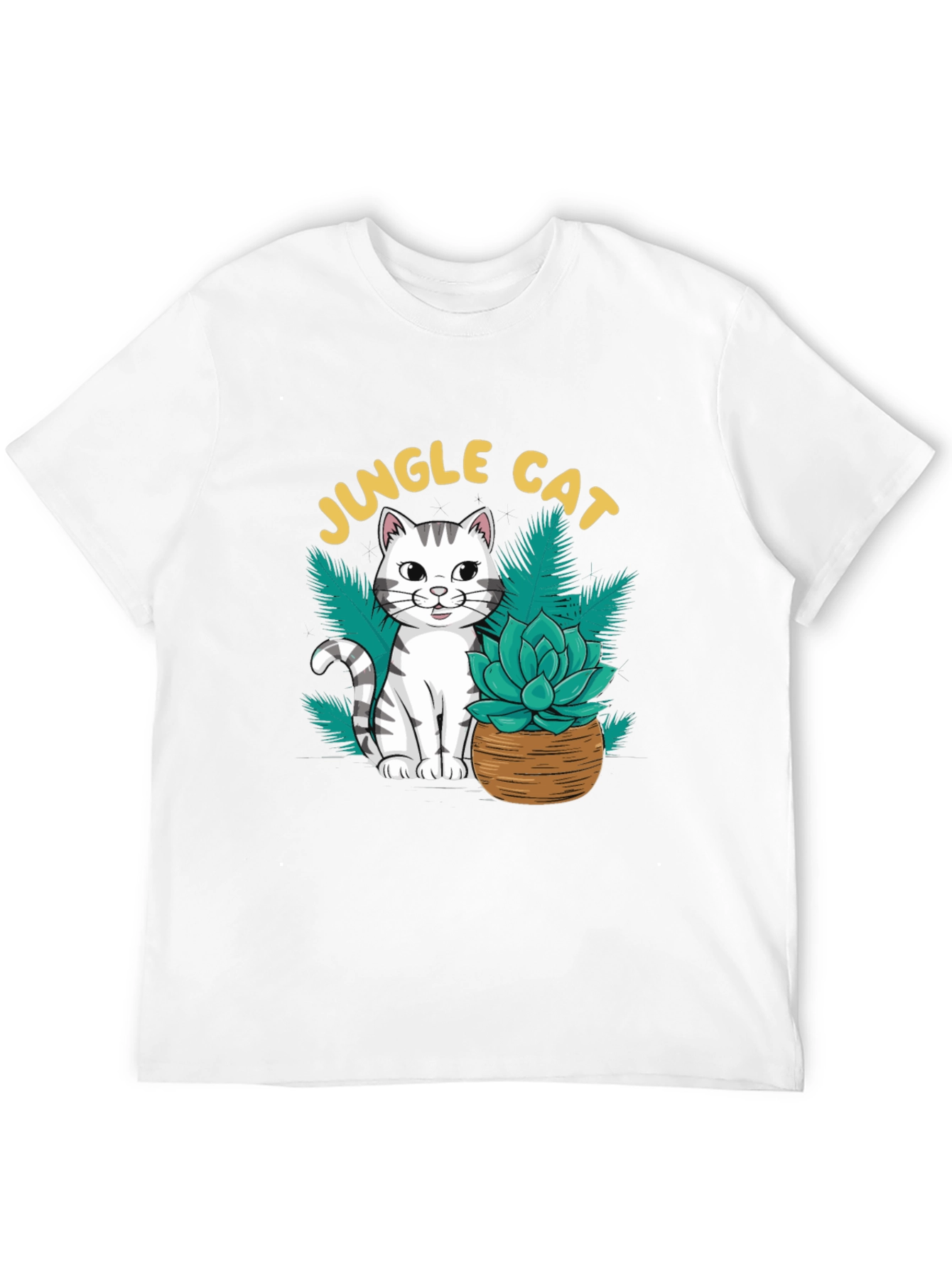 Black Jungle Cat Graphic T-Shirt - Cool Cat Lover Tee view 12