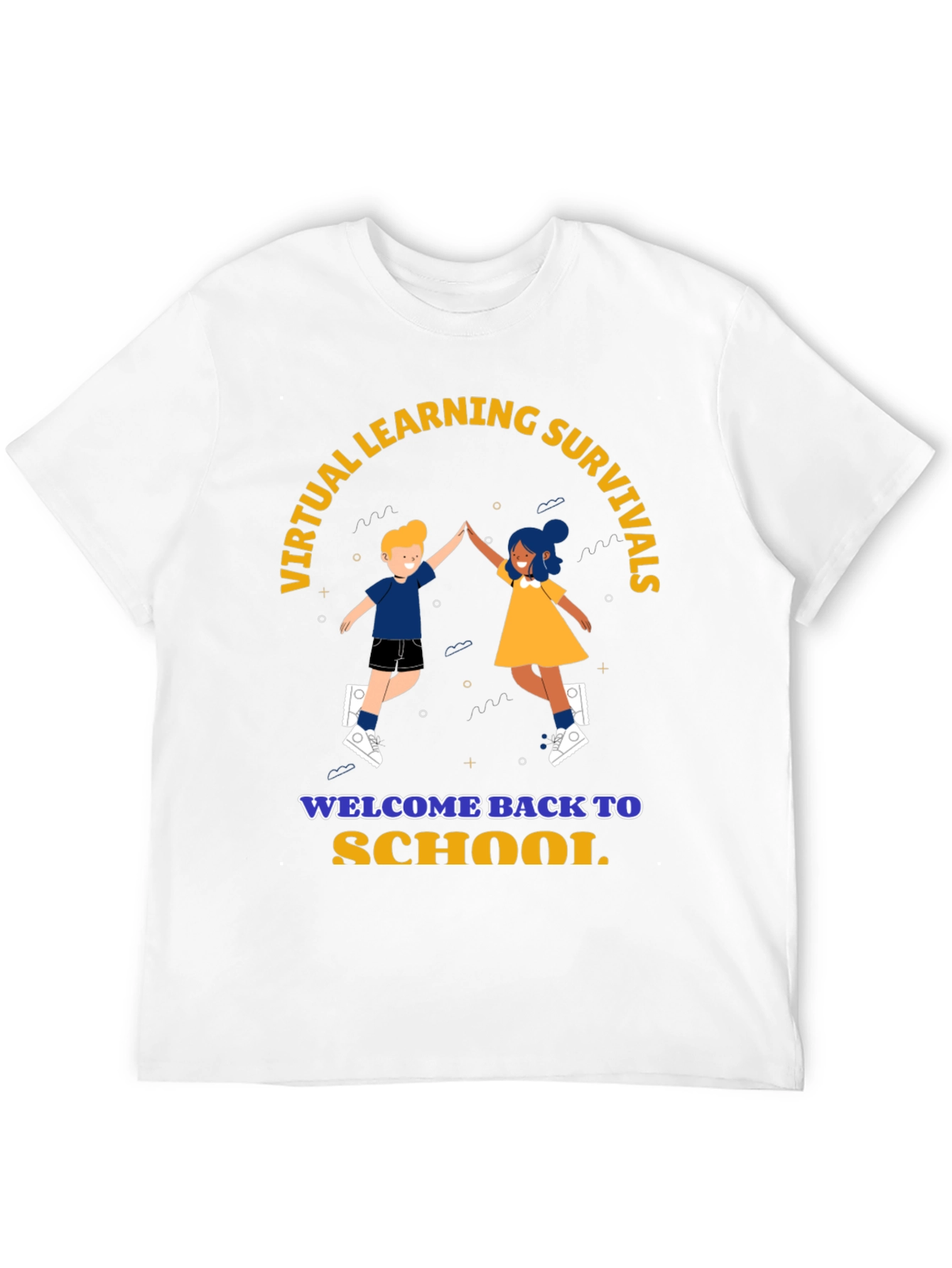 Black Virtual Learning Survival Back To School T-Shirt view 12