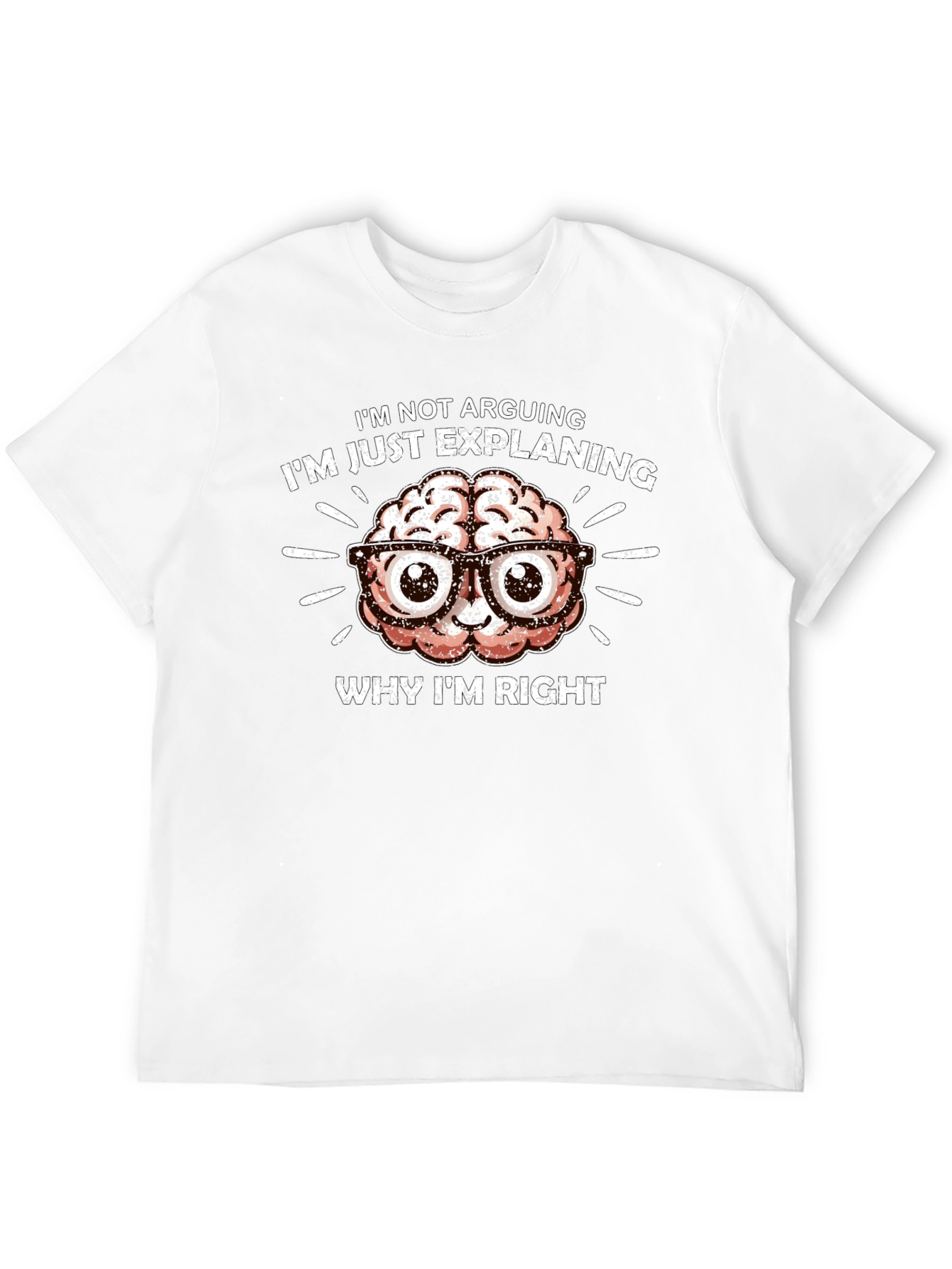 Black I'm Not Arguing T-Shirt - Brain Design view 12