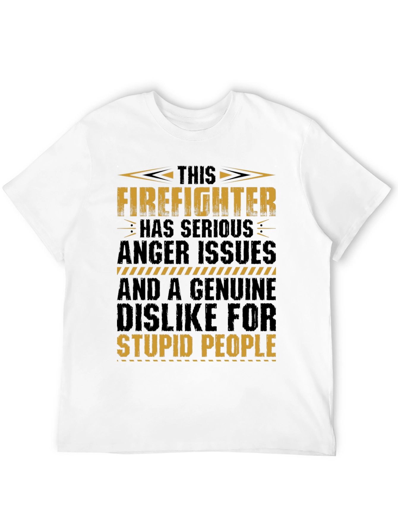 Black Firefighter Anger Issues Graphic Tee view 12