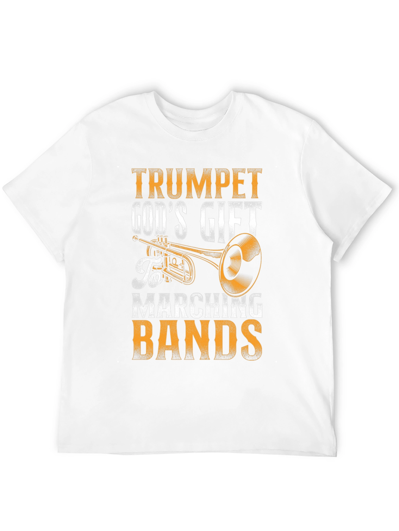 Black Trumpet God's Gift Marching Bands Black T-Shirt view 12