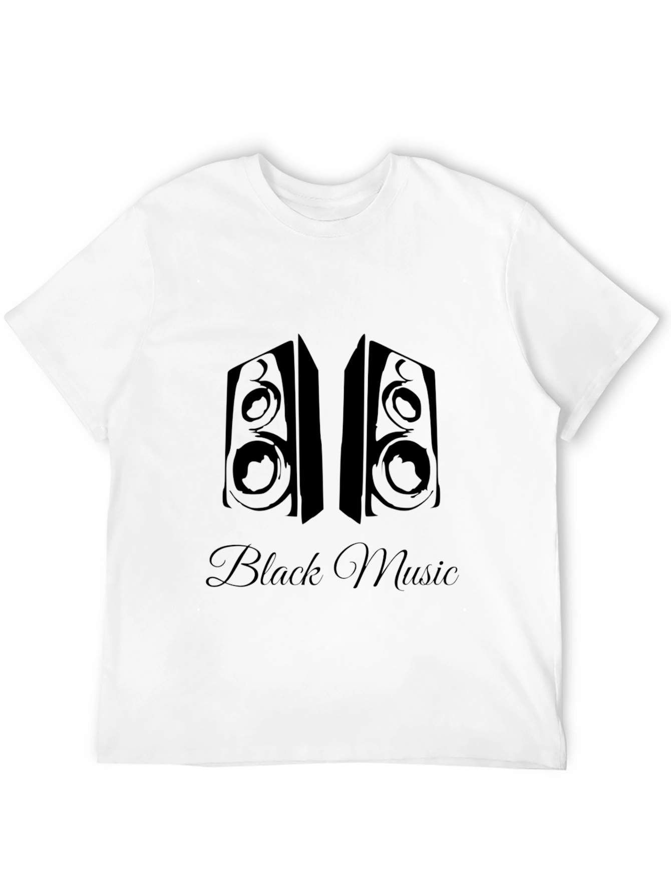 Black Black Music Speaker T-Shirt - Stylish Graphic Tee view 12