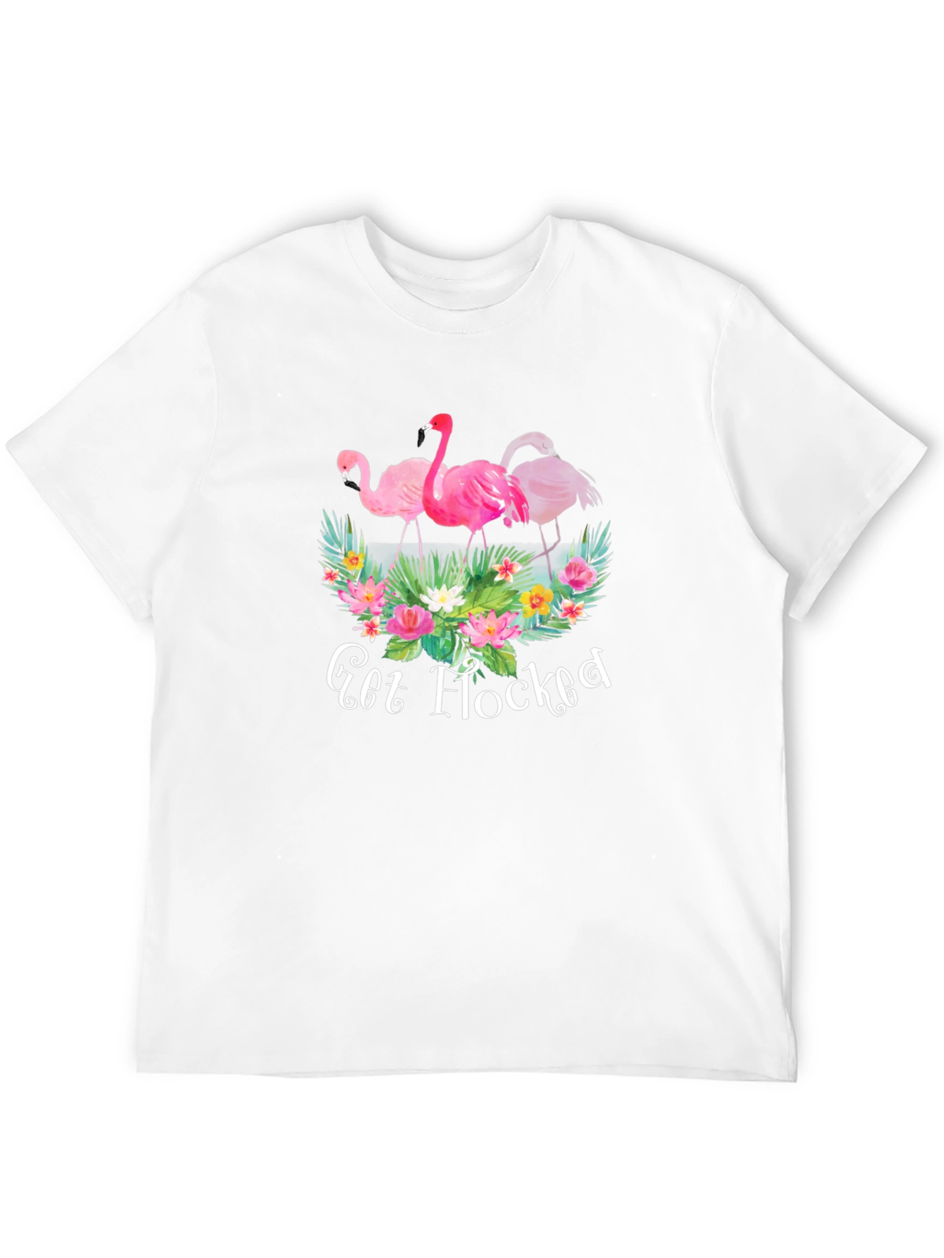 Black Get Flocked Flamingo Graphic T-Shirt view 12