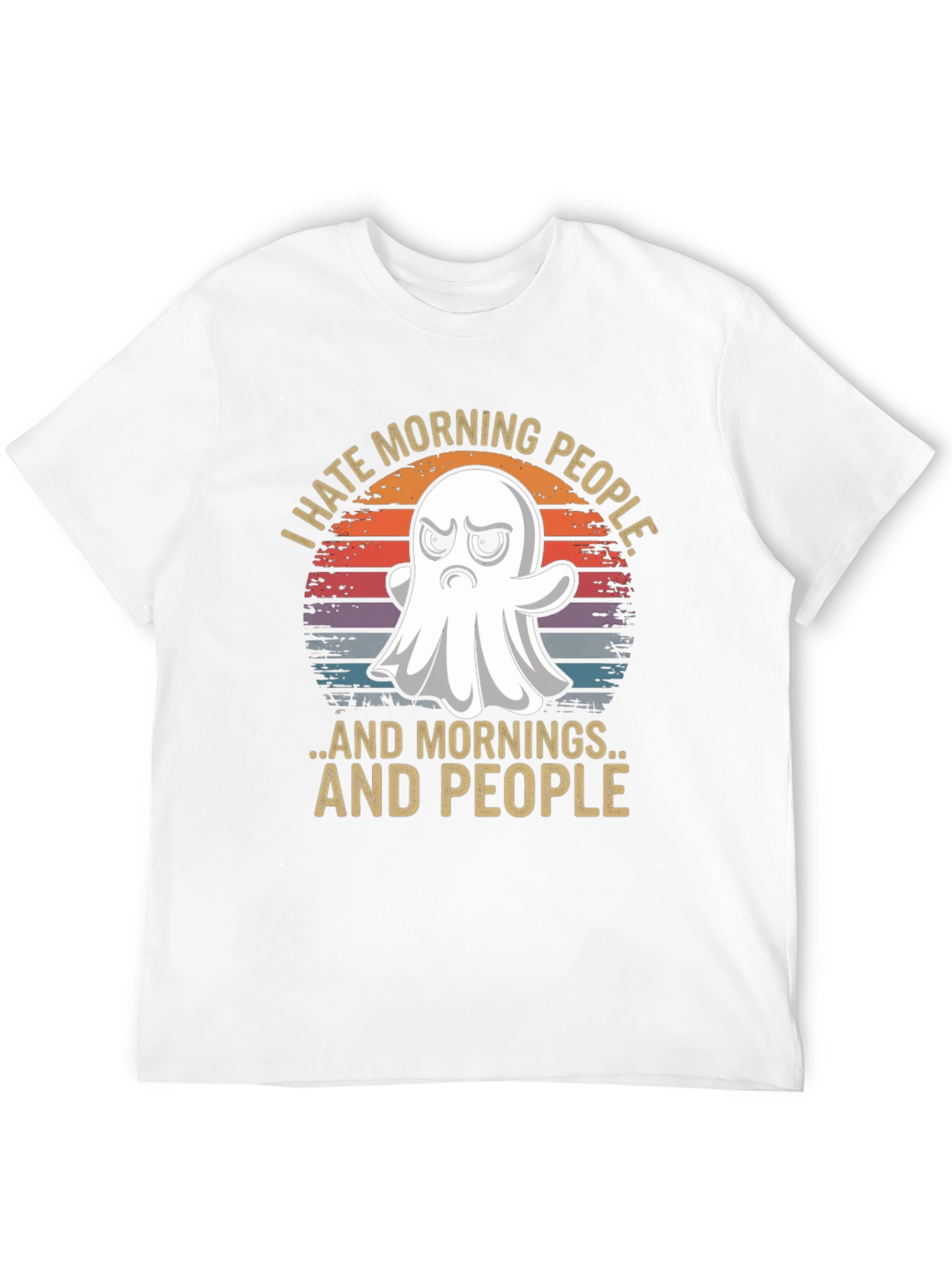 Black I Hate Morning People T-Shirt view 12