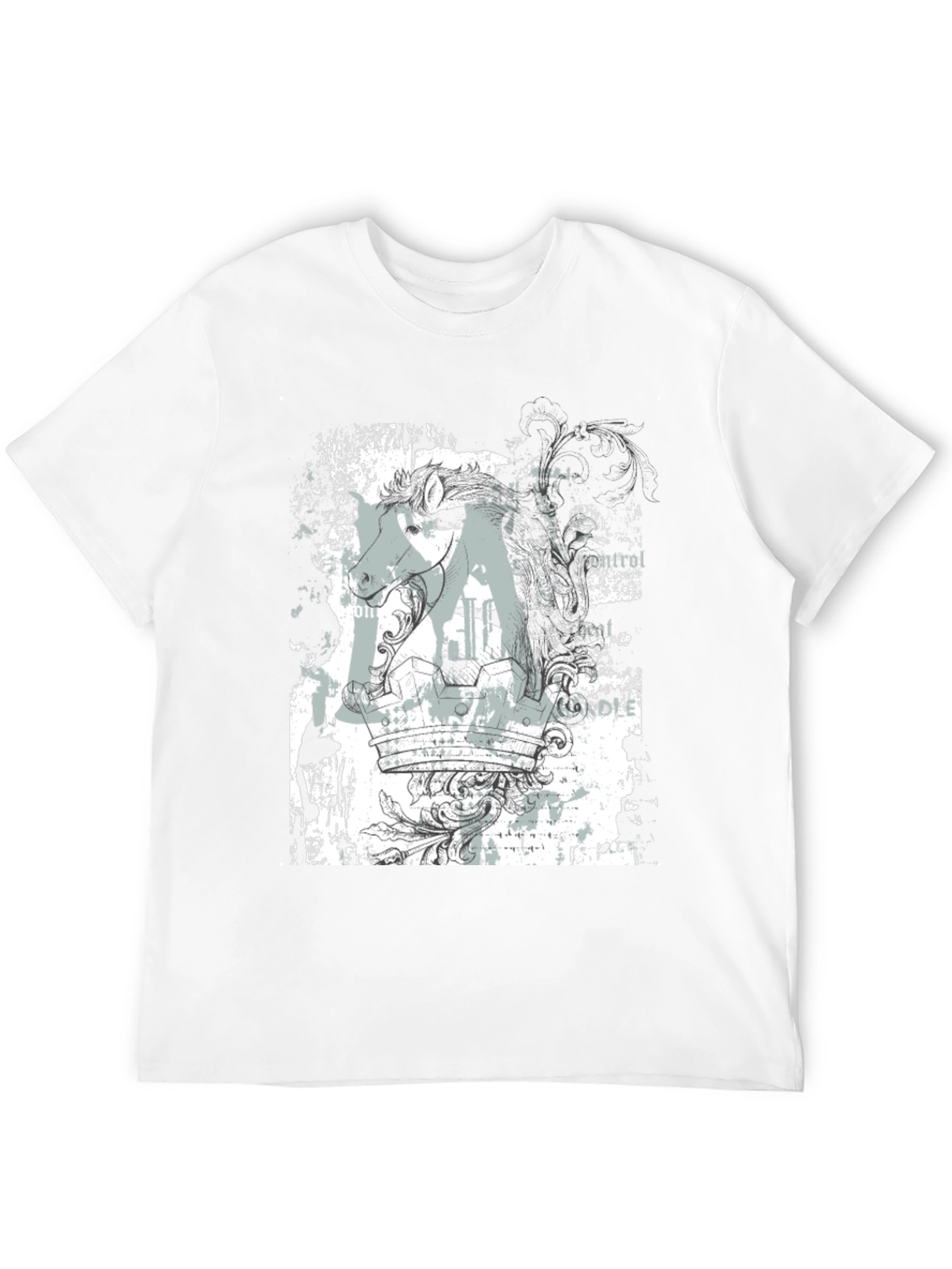 Black Abstract Graphic Print Black T-Shirt view 12