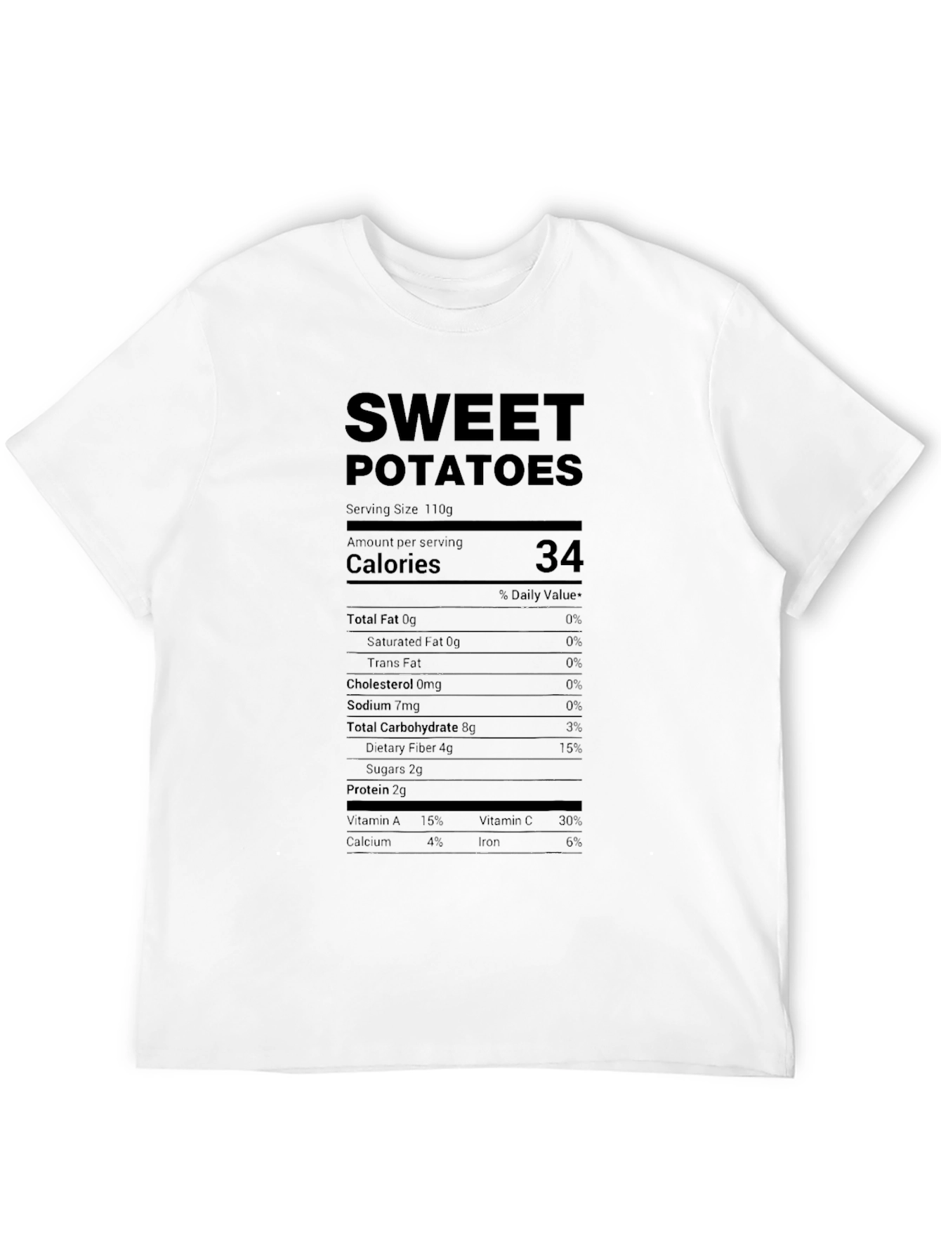 Black Sweet Potatoes Nutrition Facts Black T-Shirt view 12