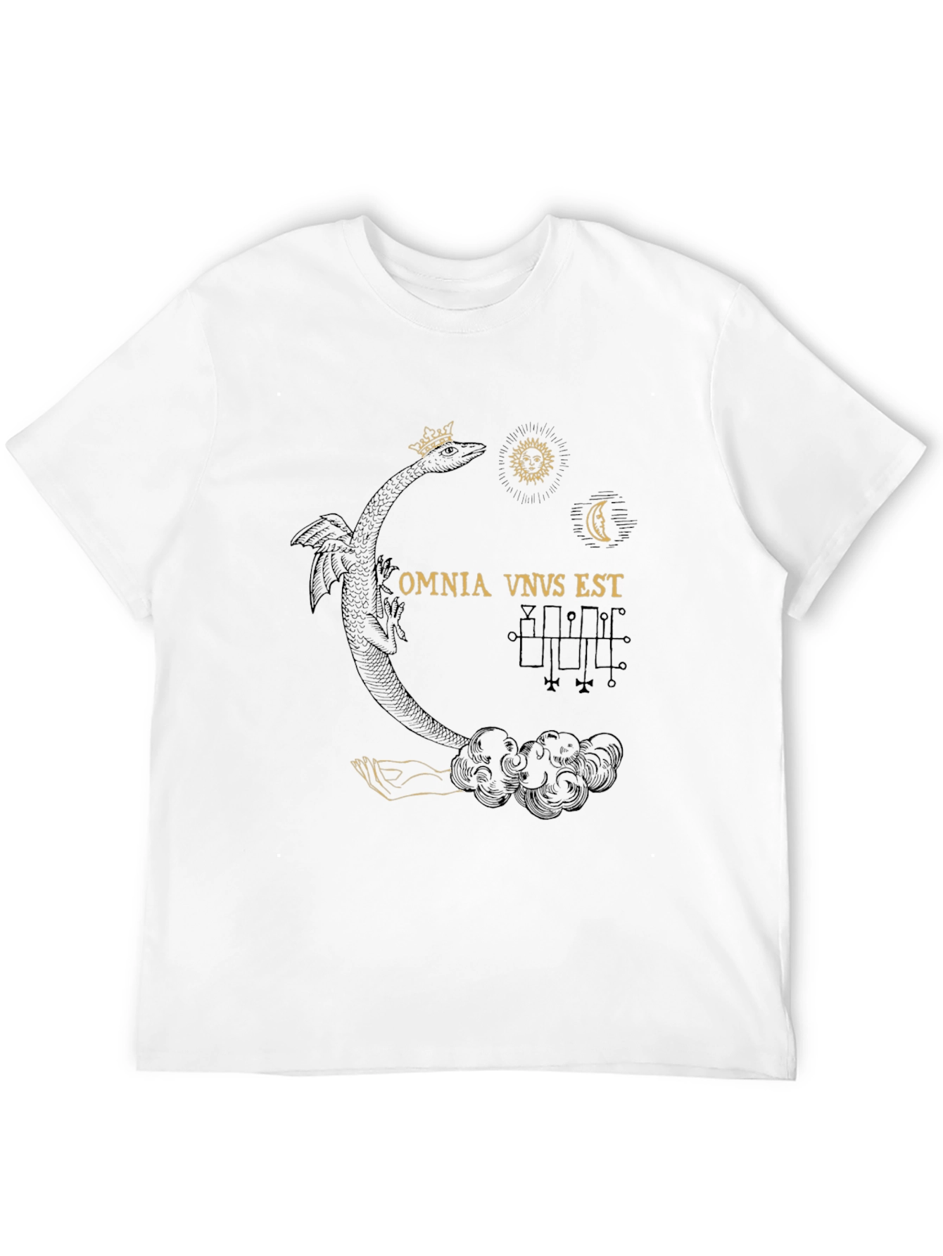 Black Occult Dragon Graphic Tee - Black view 12