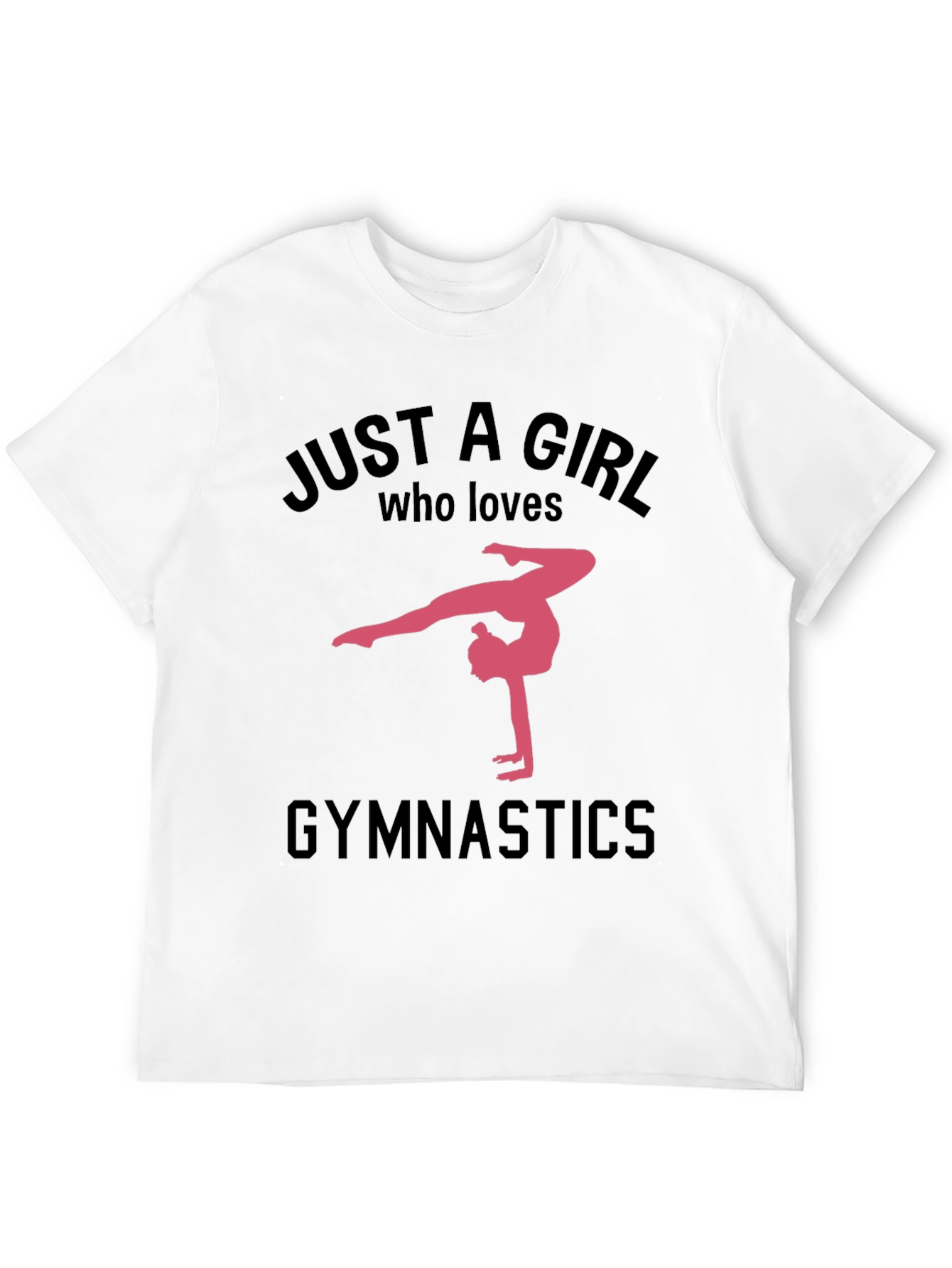 Black Just A Girl Who Loves Gymnastics T-Shirt view 12